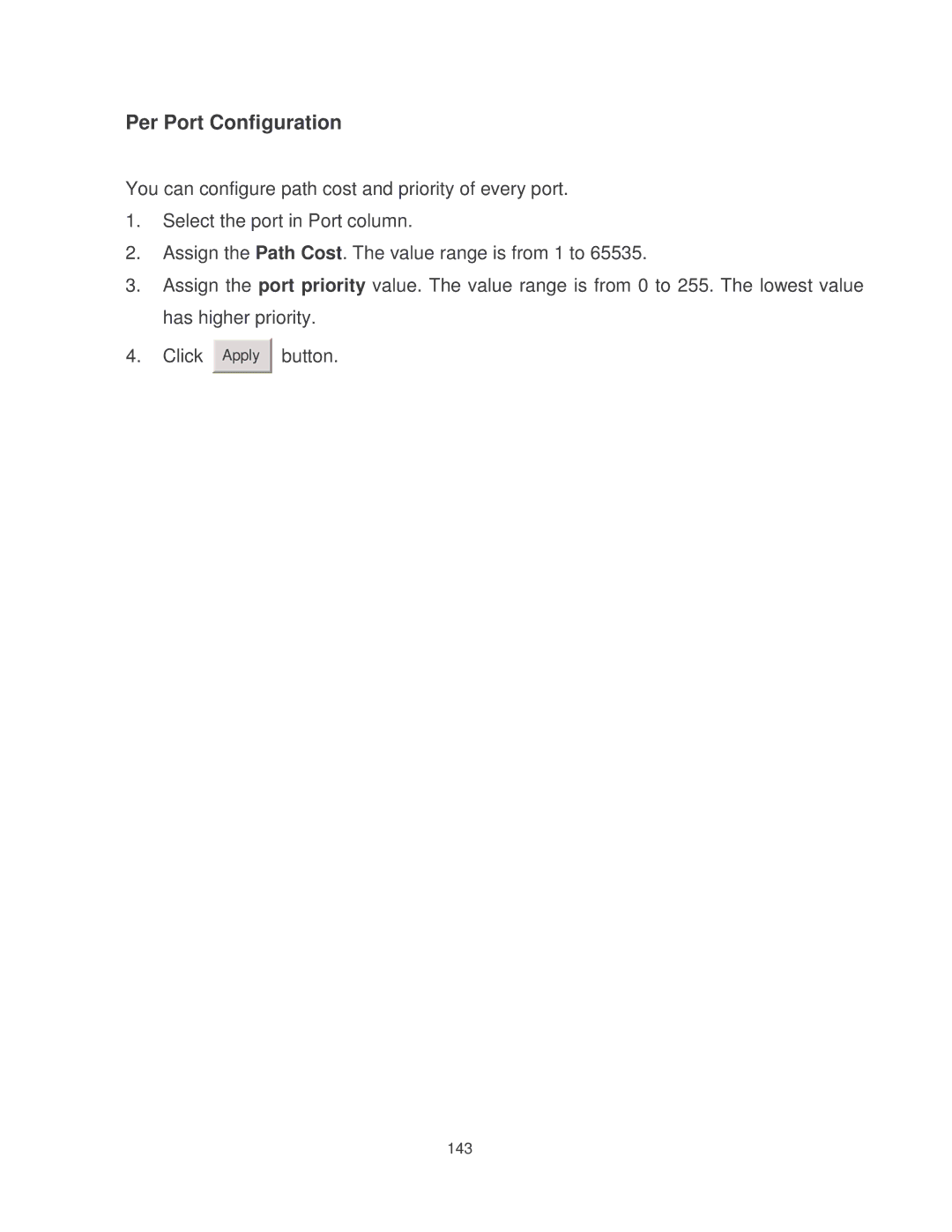 Milan Technology MIL-SM2401MAF manual Per Port Configuration 