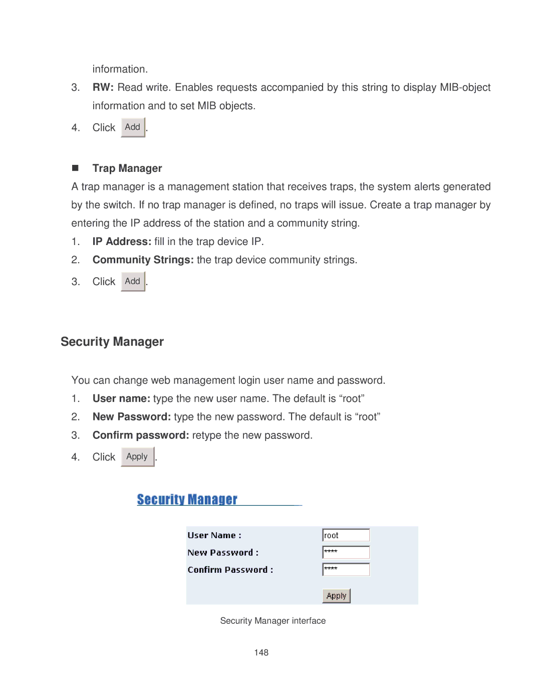 Milan Technology MIL-SM2401MAF manual Security Manager 