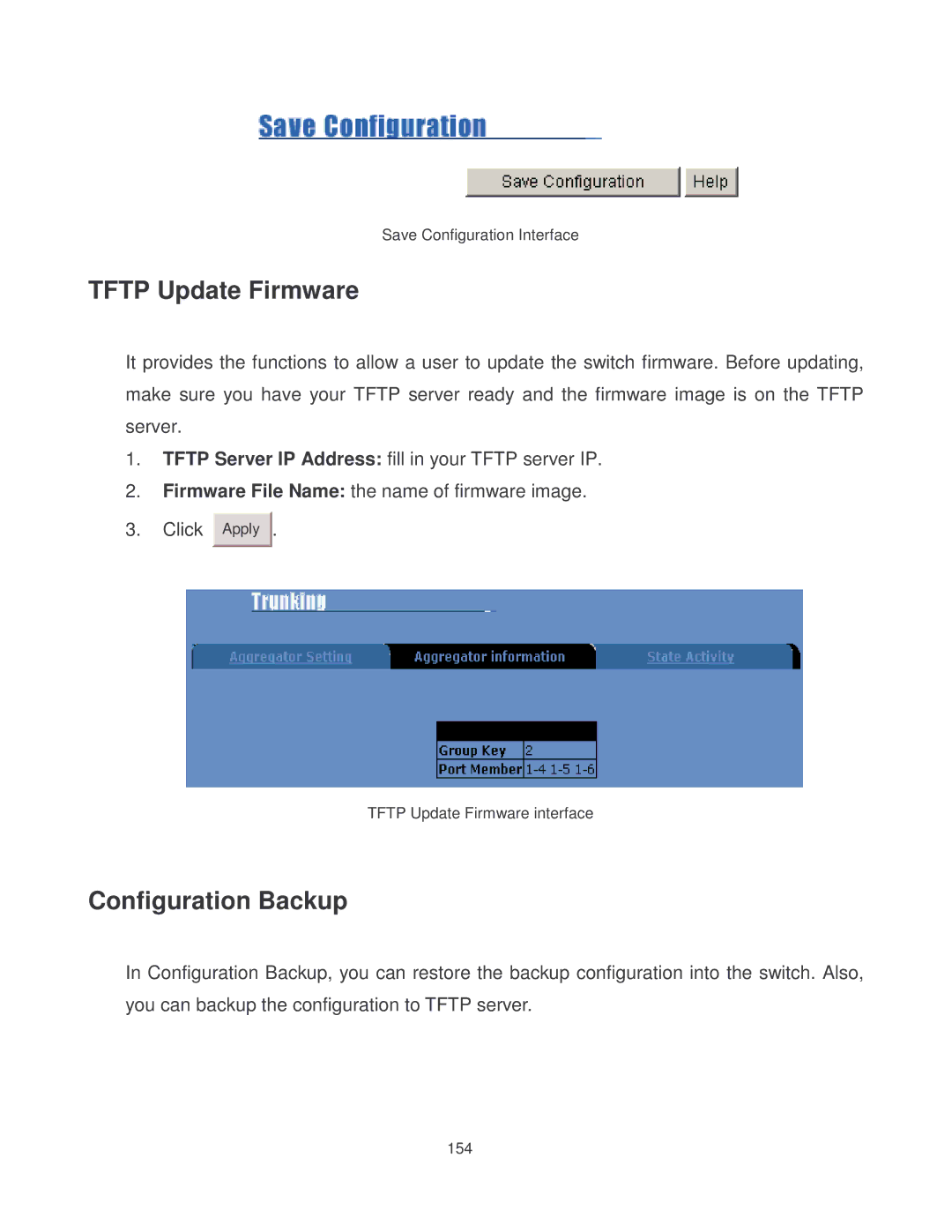 Milan Technology MIL-SM2401MAF manual Tftp Update Firmware, Configuration Backup 