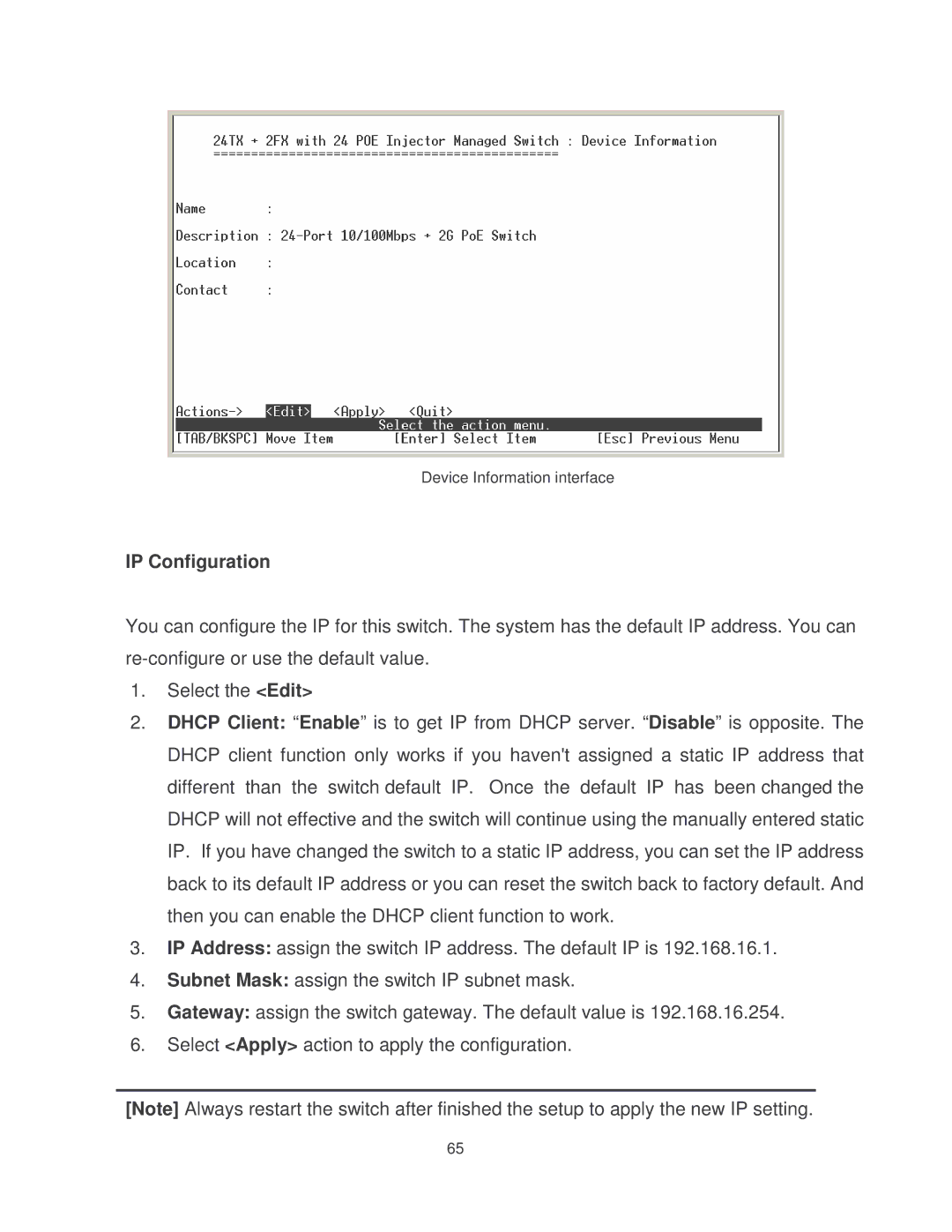 Milan Technology MIL-SM2401MAF manual Device Information interface 