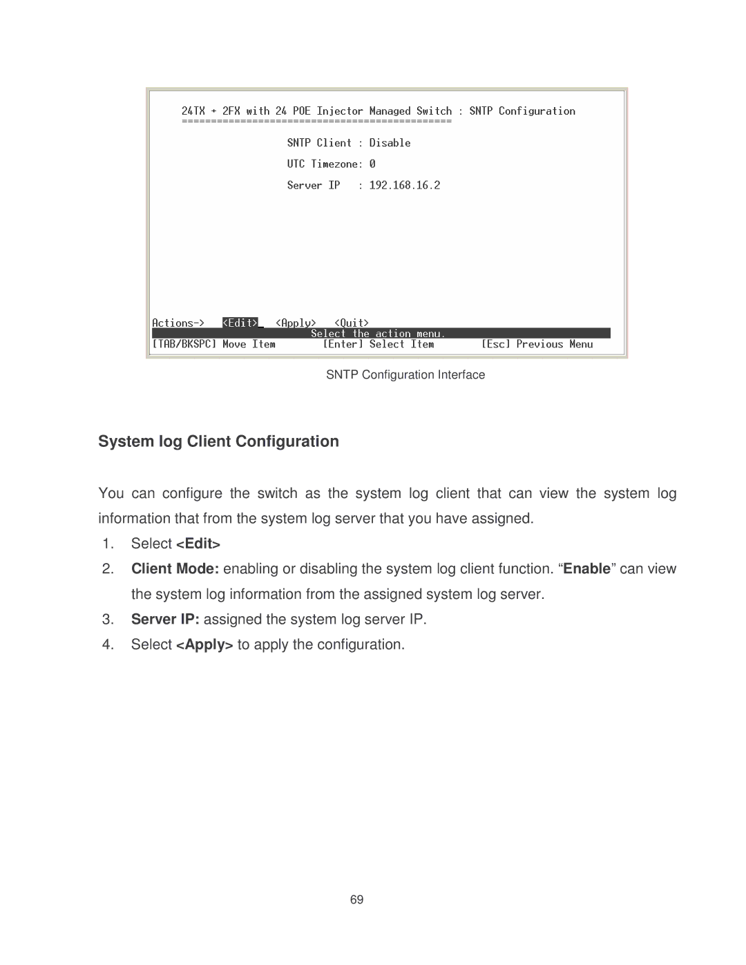 Milan Technology MIL-SM2401MAF manual System log Client Configuration 