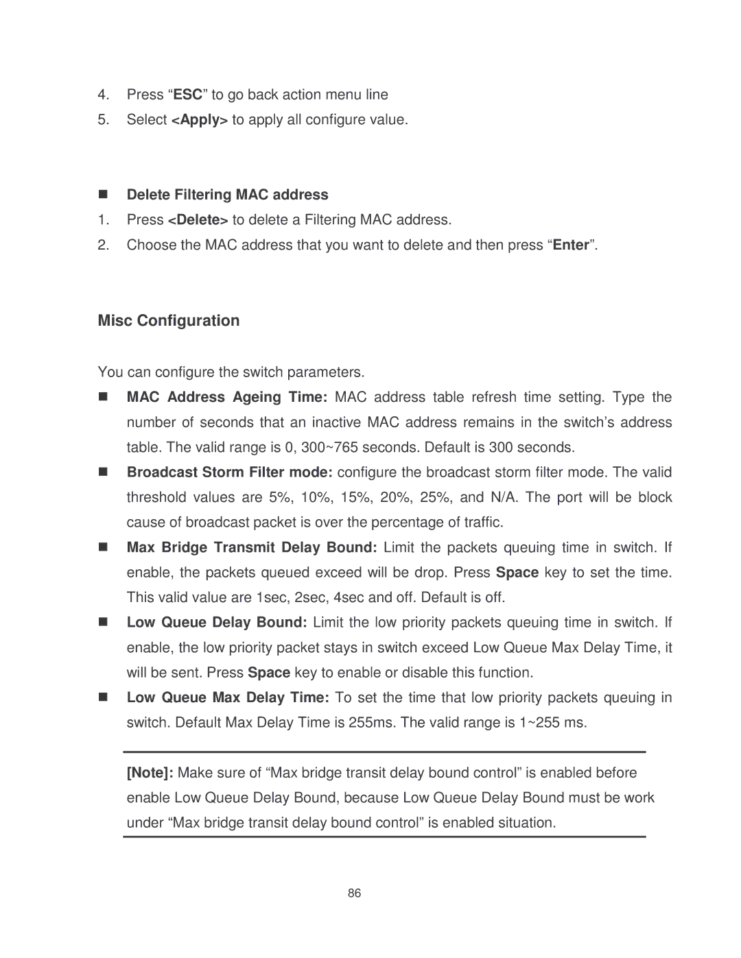 Milan Technology MIL-SM2401MAF manual Misc Configuration 