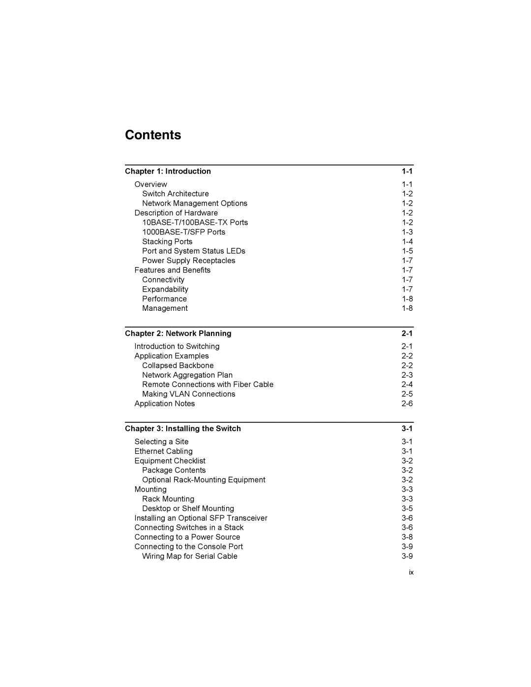 Milan Technology MIL-SM4804G manual Contents 