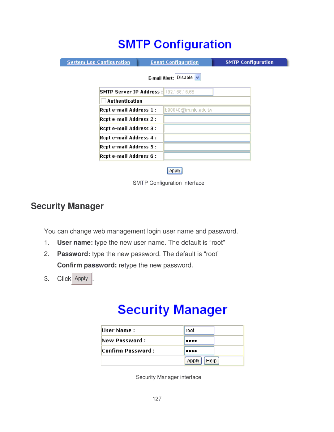 Milan Technology MIL-SM8002TG manual Security Manager 