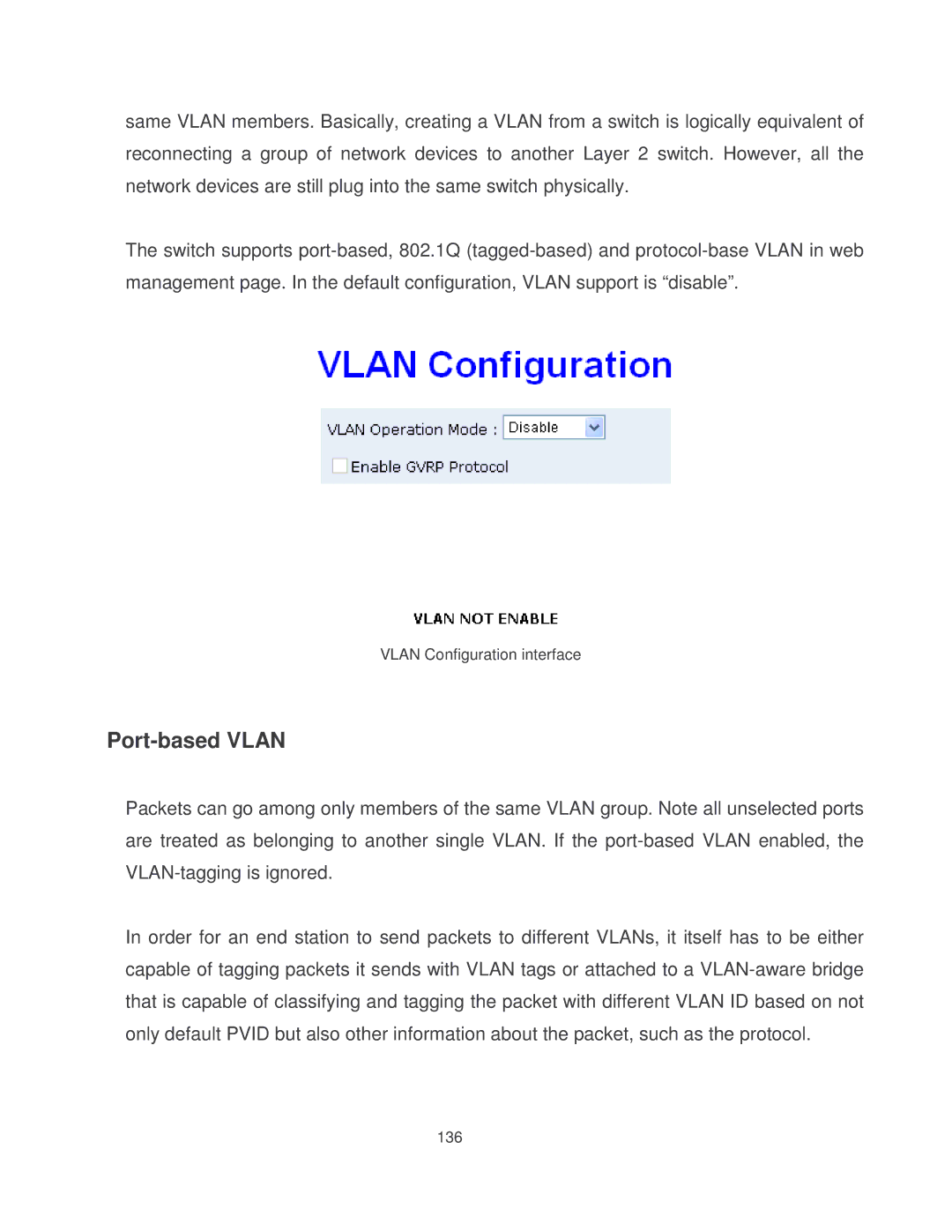 Milan Technology MIL-SM8002TG manual Port-based Vlan 