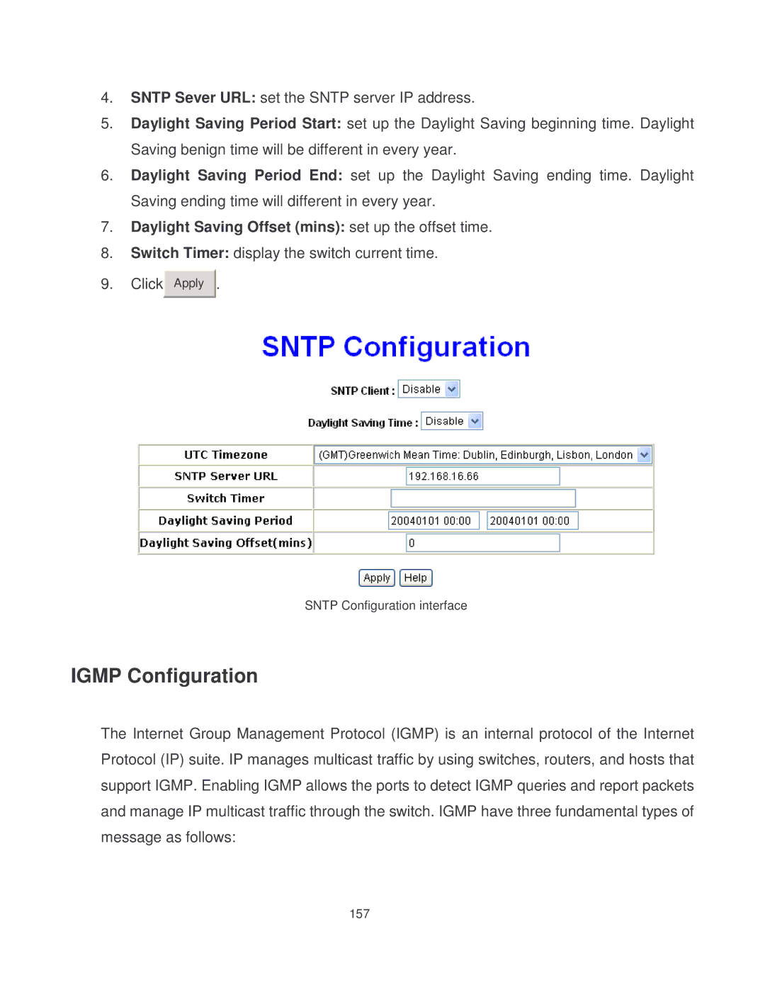 Milan Technology MIL-SM8002TG manual Igmp Configuration 