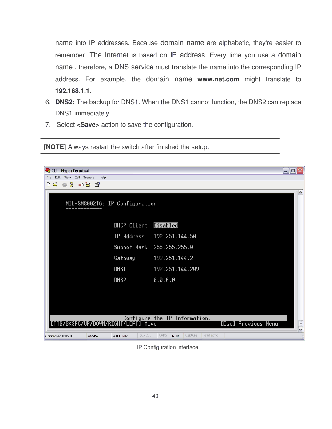 Milan Technology MIL-SM8002TG manual IP Configuration interface 