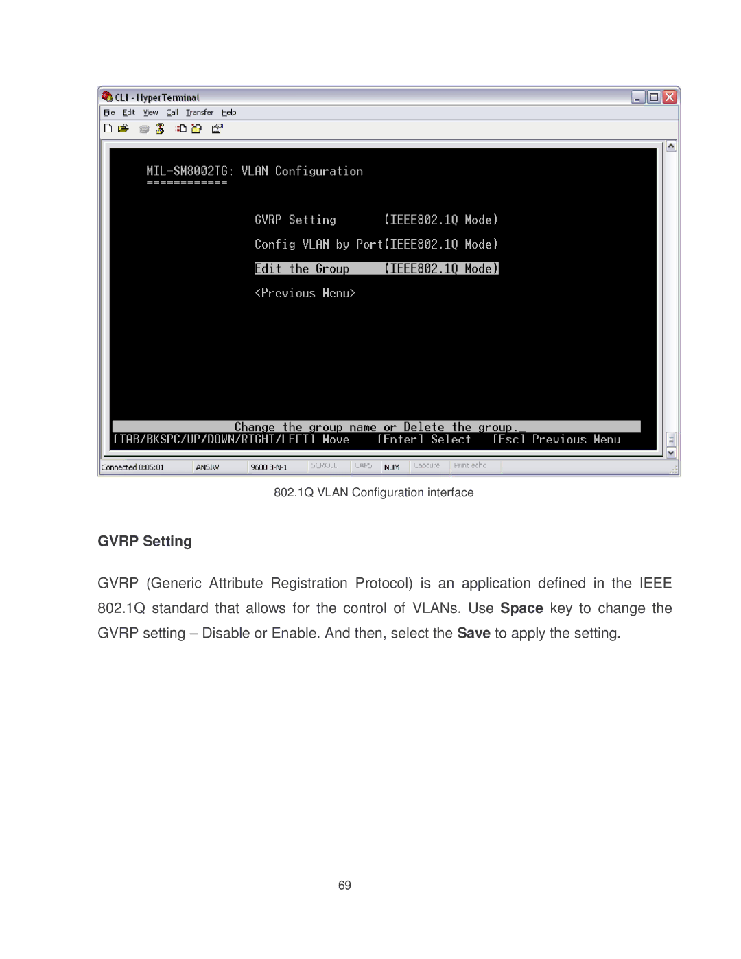 Milan Technology MIL-SM8002TG manual 802.1Q Vlan Configuration interface 