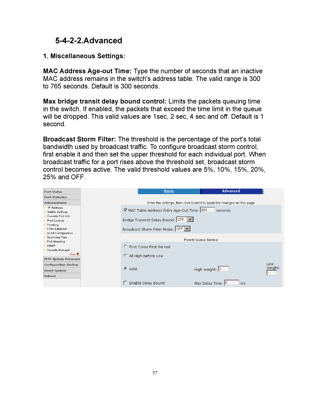 Milan Technology MIL-SM808G manual Advanced, Miscellaneous Settings 