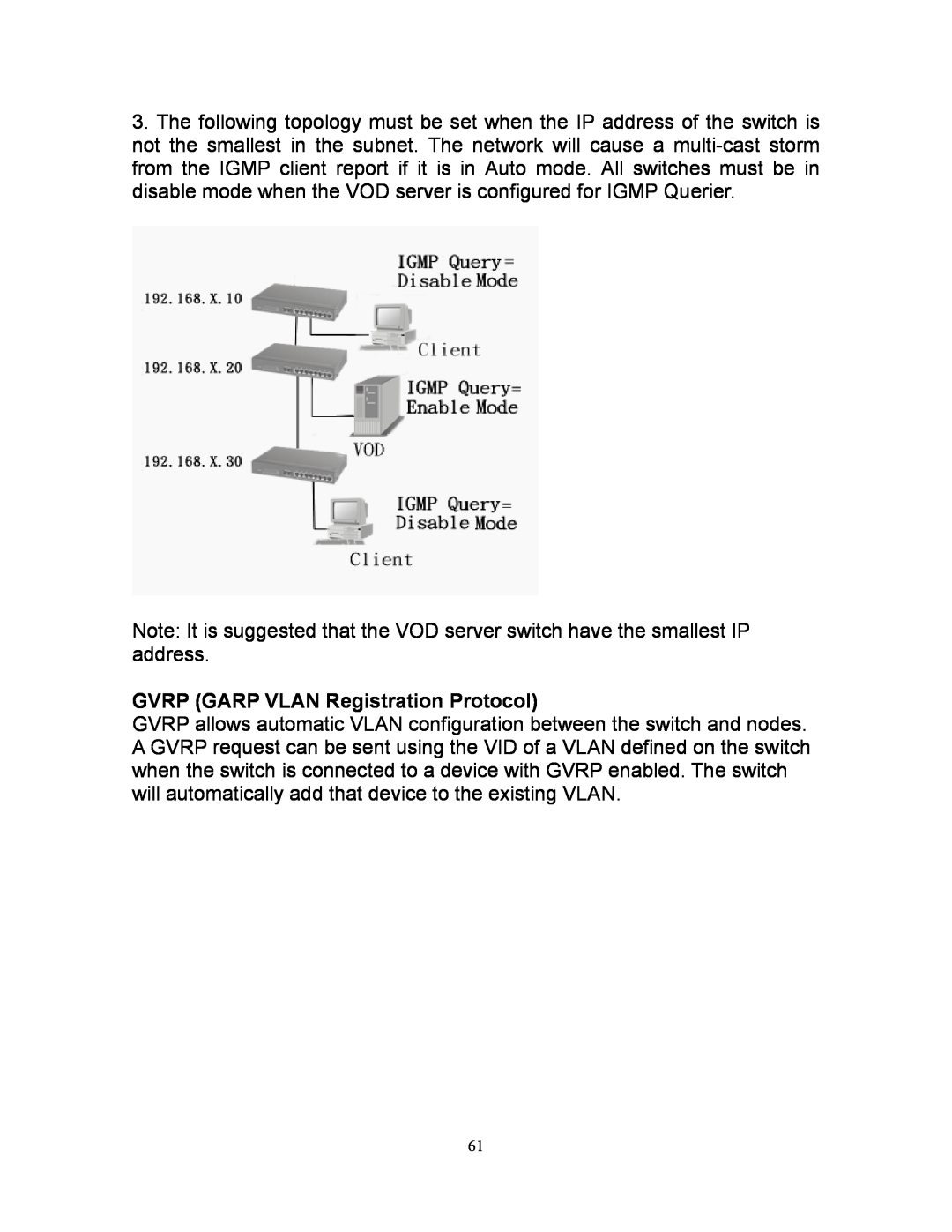 Milan Technology MIL-SM808G manual GVRP GARP VLAN Registration Protocol 