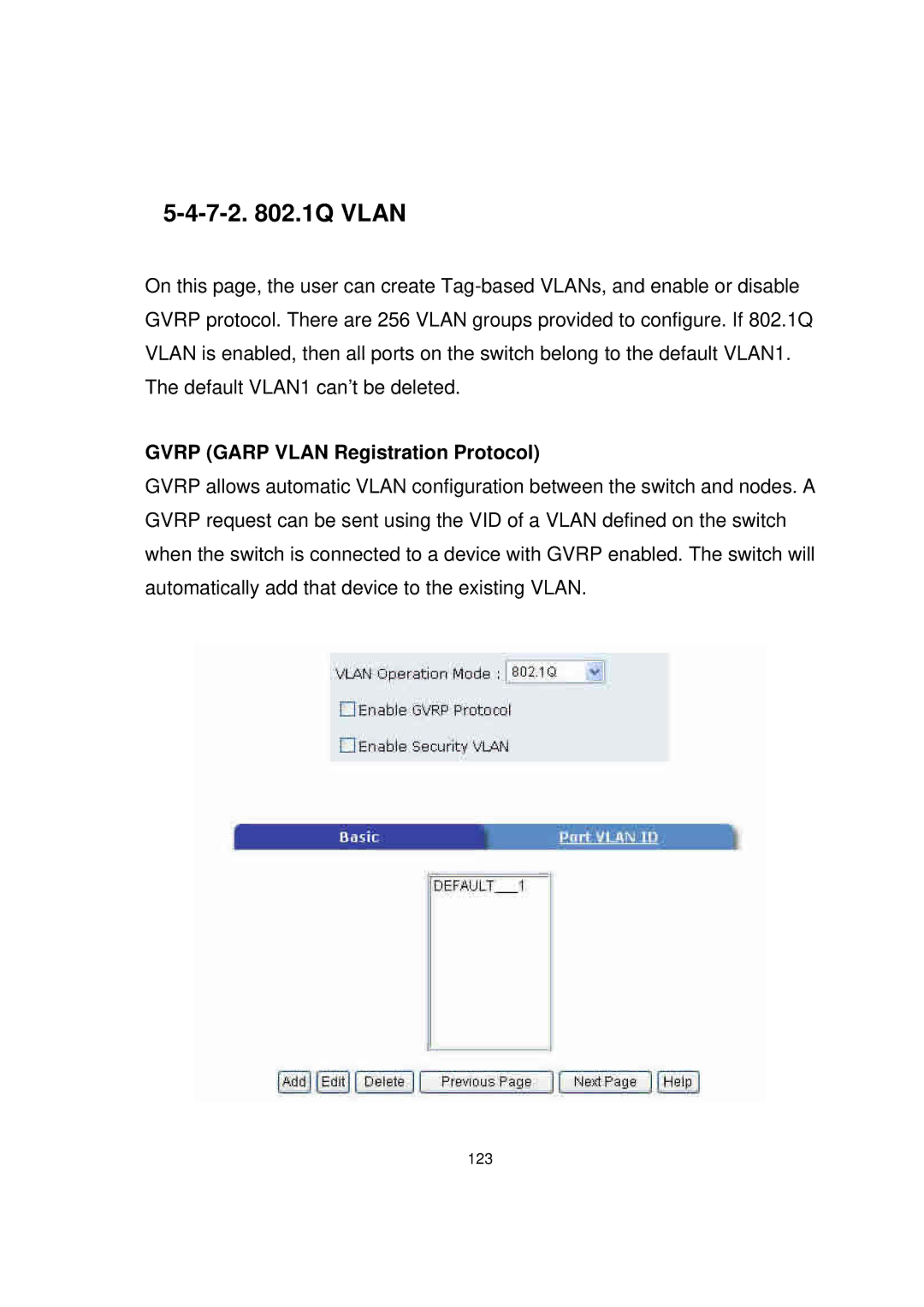 Milan Technology MIL-SME801P, MIL-SME801GLX, MIL-SME801GSX manual 7-2 .1Q Vlan, Gvrp Garp Vlan Registration Protocol 