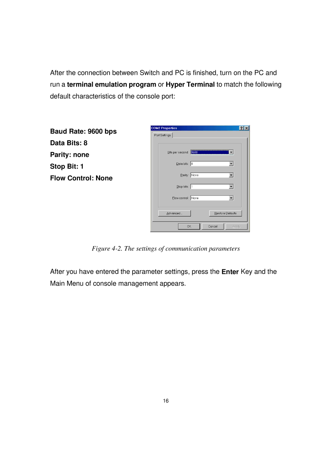 Milan Technology MIL-SME801GLX, MIL-SME801P, MIL-SME801GSX manual Settings of communication parameters 