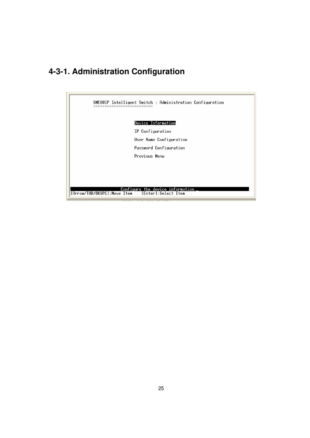 Milan Technology MIL-SME801GLX, MIL-SME801P, MIL-SME801GSX manual Administration Configuration 