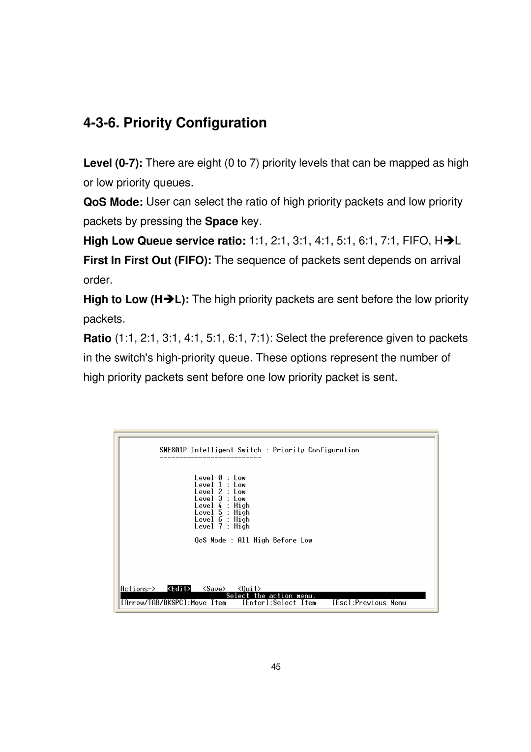 Milan Technology MIL-SME801P, MIL-SME801GLX, MIL-SME801GSX manual Priority Configuration 