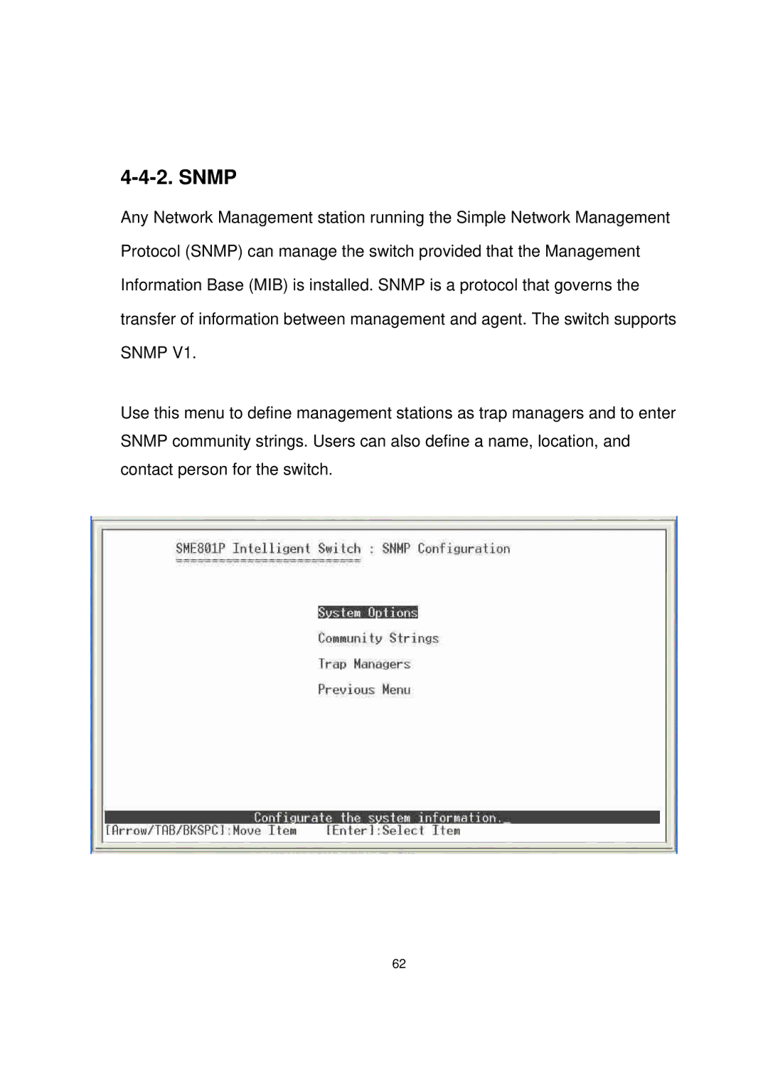 Milan Technology MIL-SME801GSX, MIL-SME801P, MIL-SME801GLX manual Snmp 