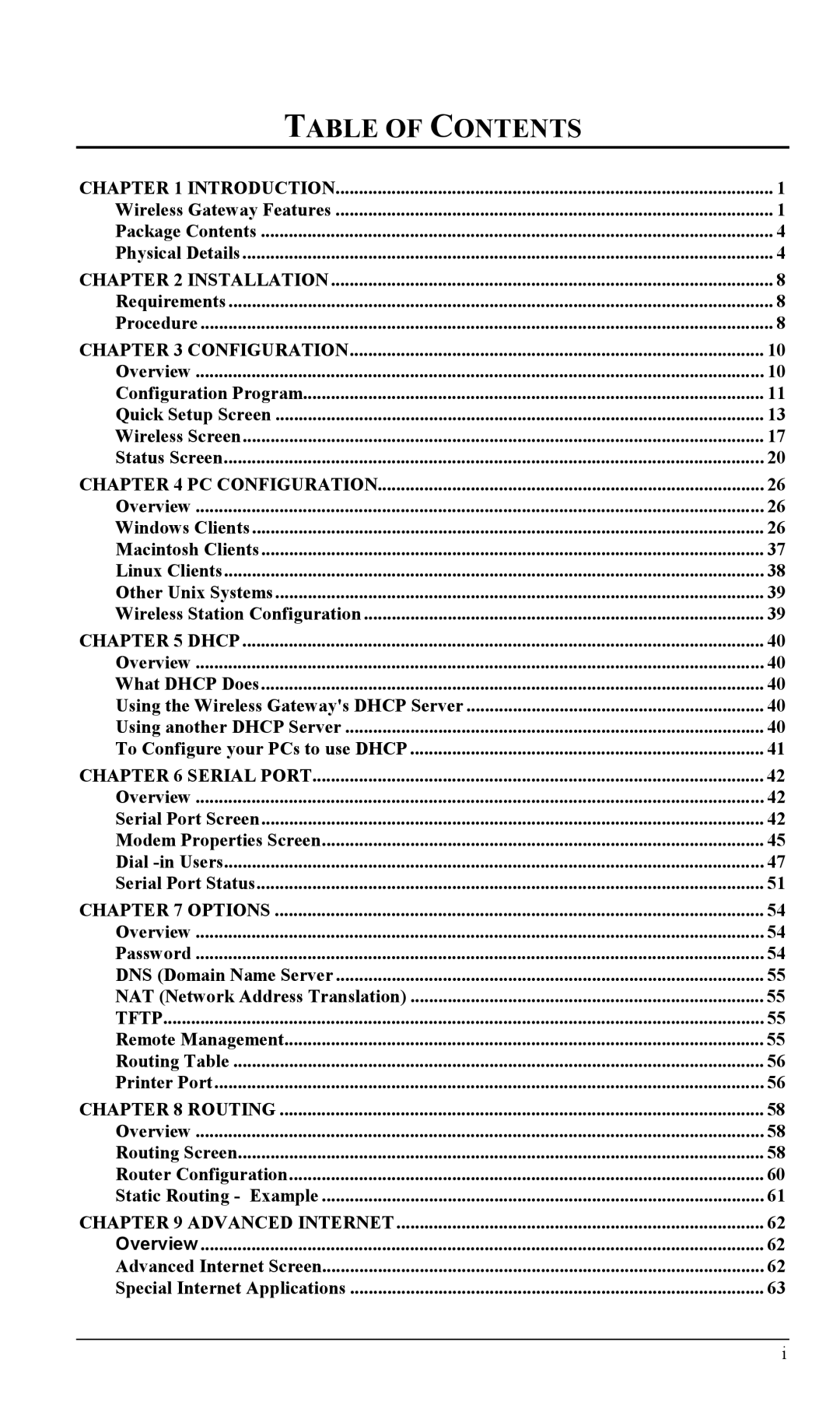 Milan Technology MIL-W1311, MIL-W0311 manual Table of Contents 