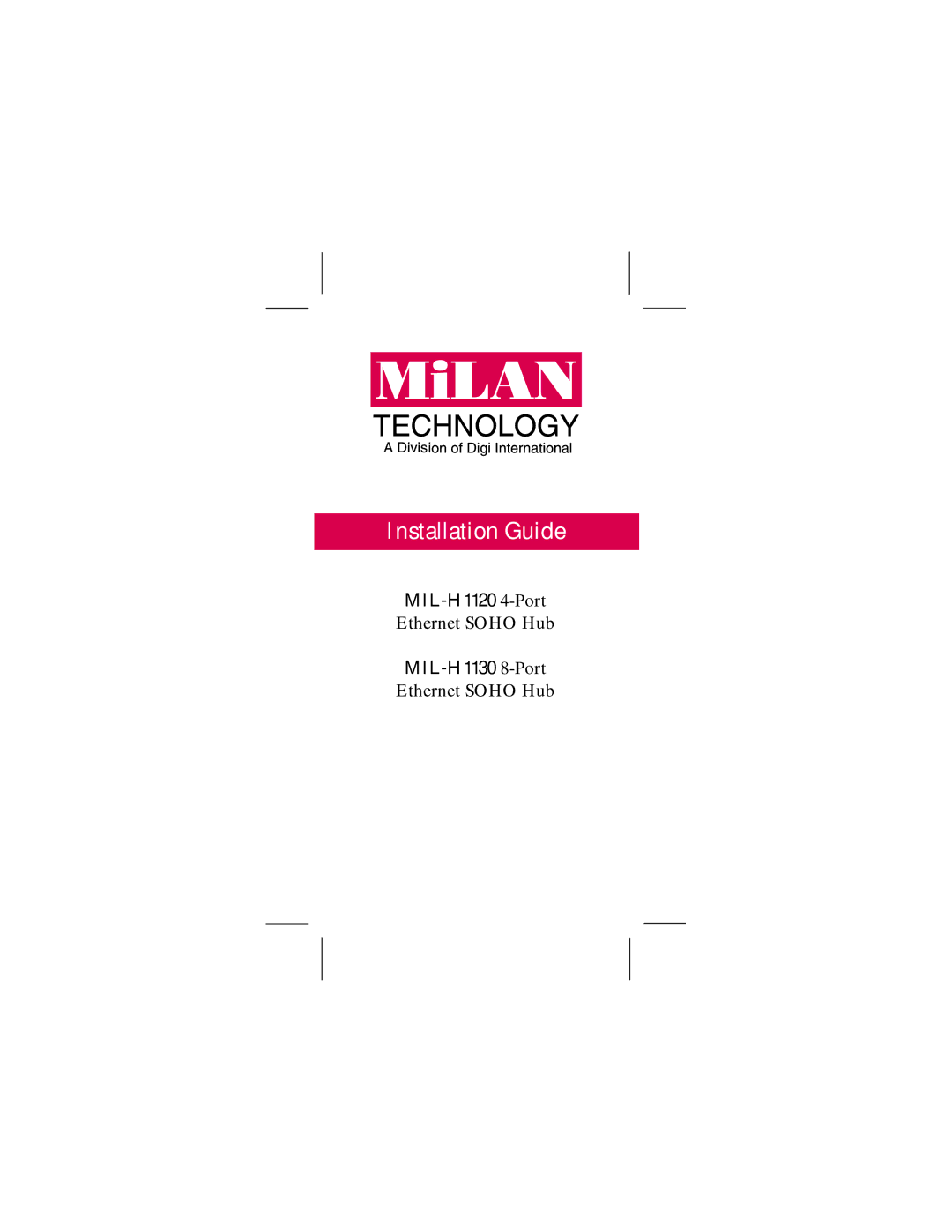 Milan Technology MLH-H 1130, MLH-H 1120 manual Installation Guide 