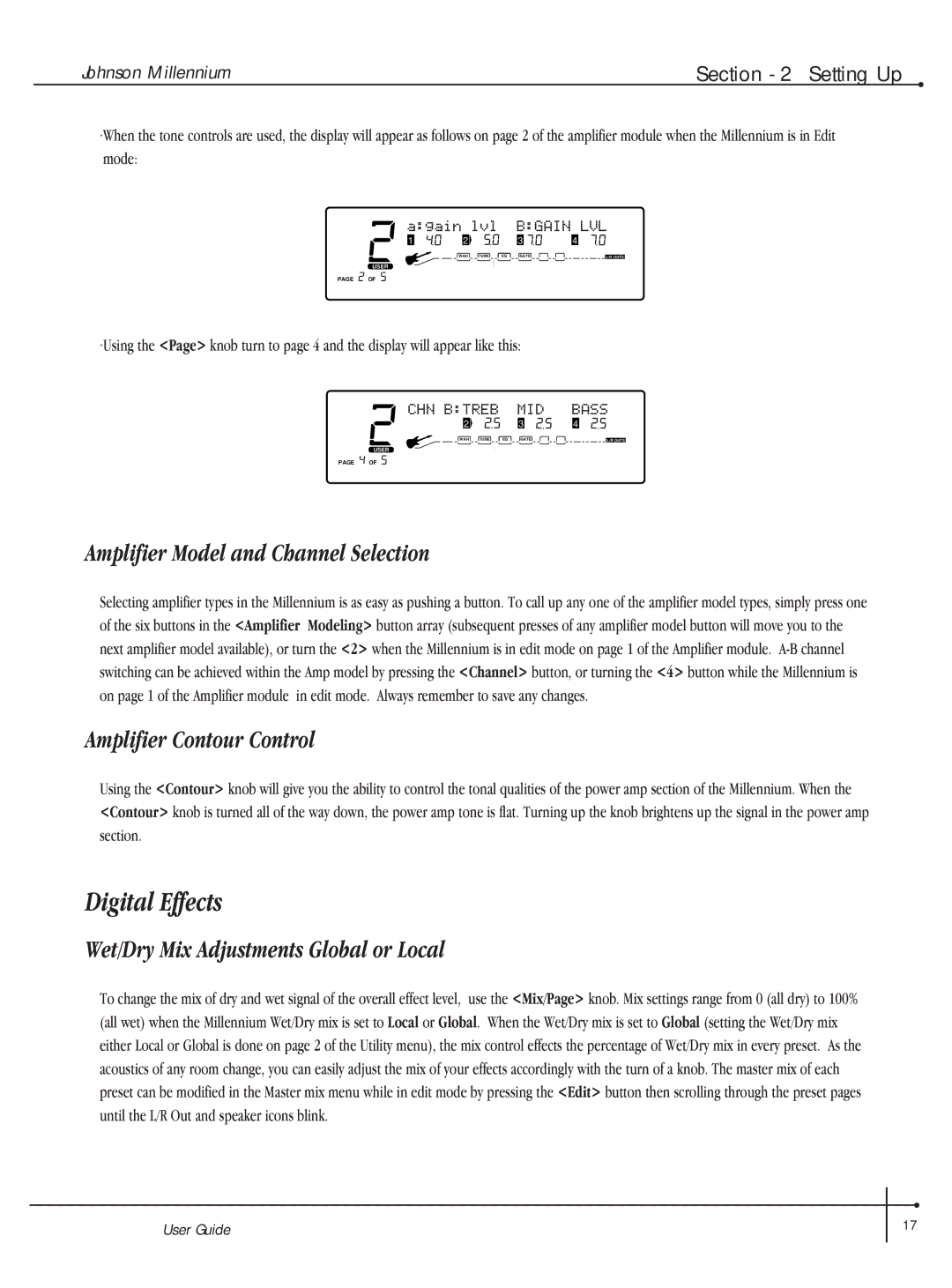 Millennium Enterprises Integrated Modeling Amplifier Amplifier Model and Channel Selection, Amplifier Contour Control 