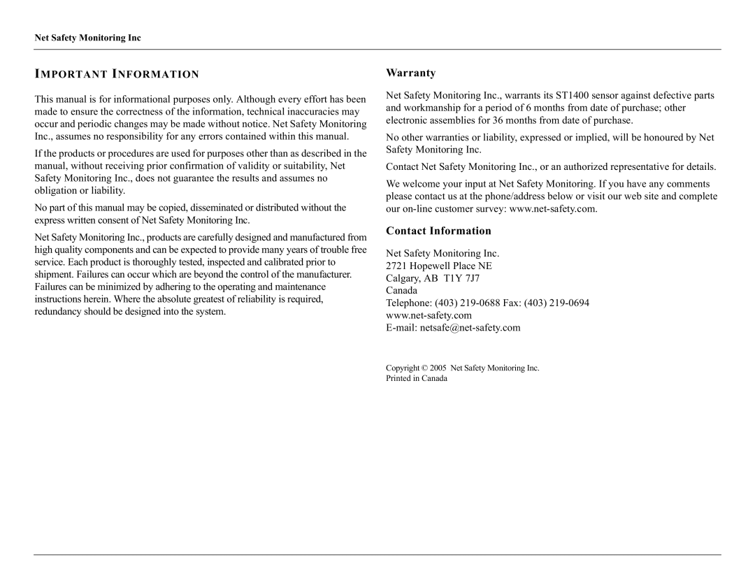 Millennium Enterprises AD-ST1400-25, MLP-A/AR user manual Warranty, Contact Information, Important Information 