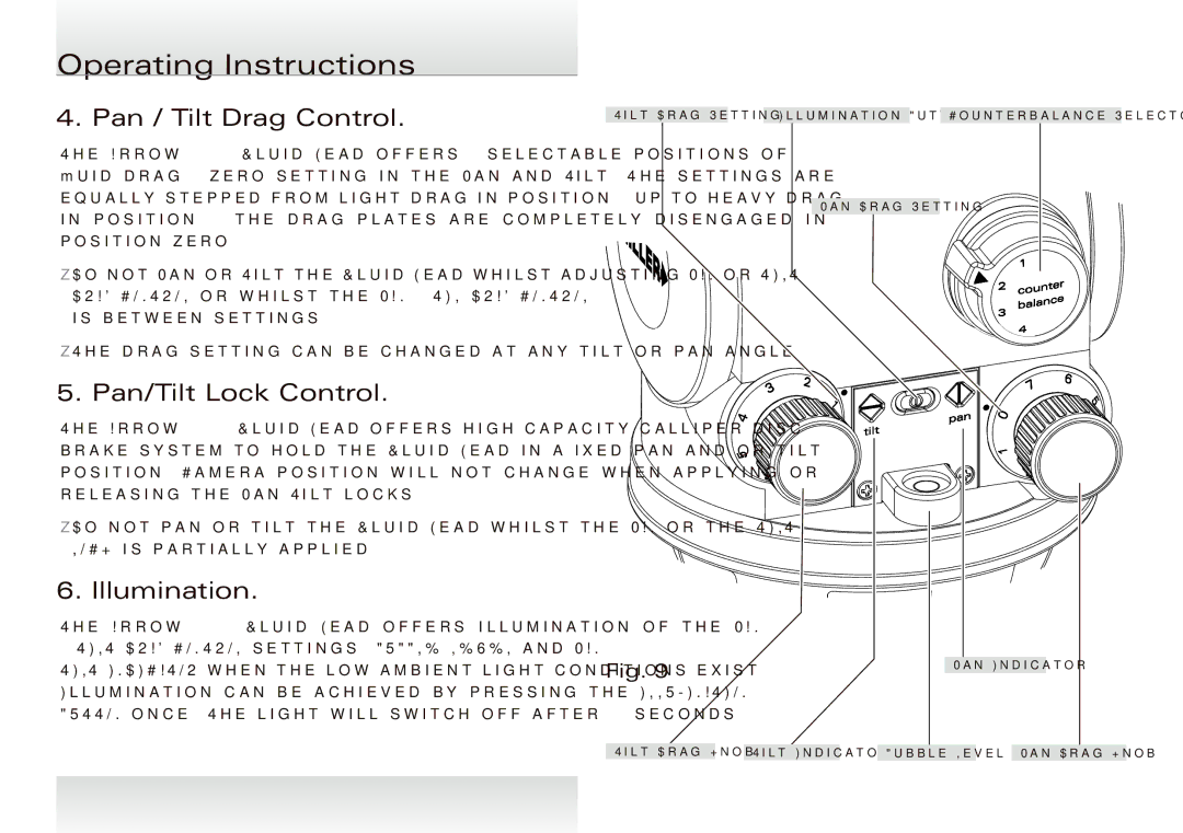 Miller Camera Support 1025 manual Pan / Tilt Drag Control, Pan/Tilt Lock Control, Illumination 