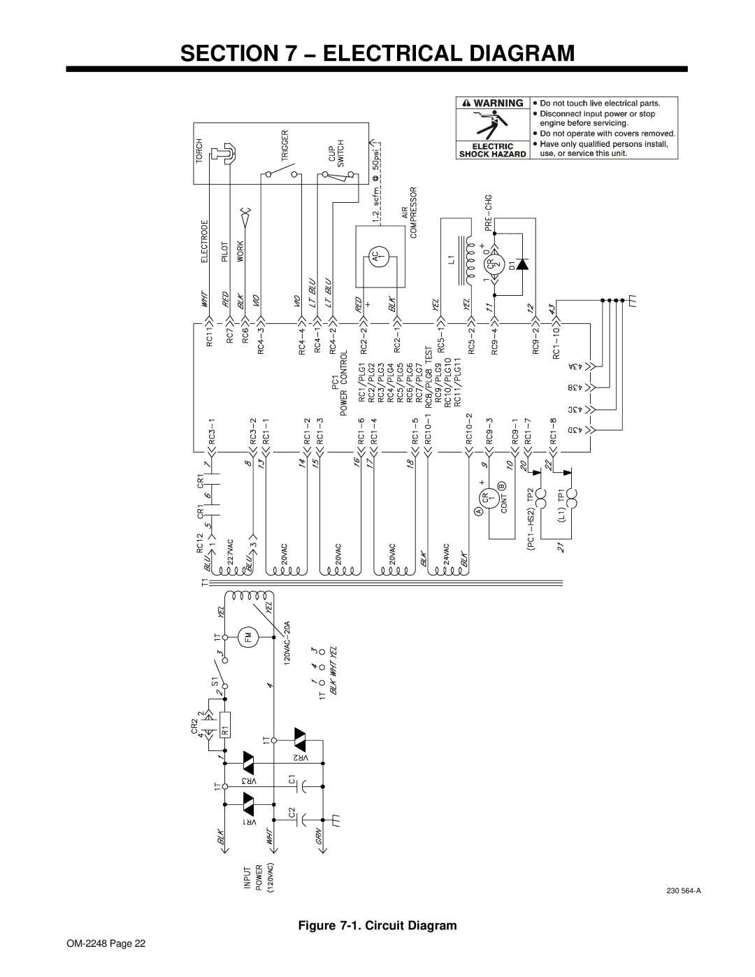 Miller Electric 125C, ICE-12C manual Electrical Diagram, Circuit Diagram 