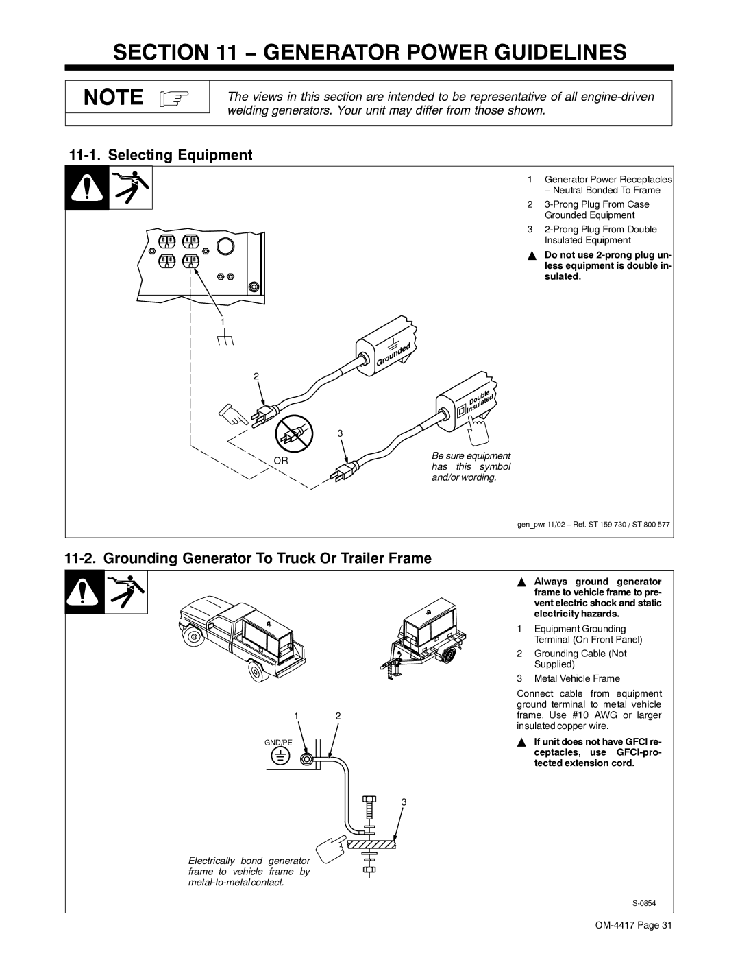 Miller Electric 145 DX manual Generator Power Guidelines, Selecting Equipment 