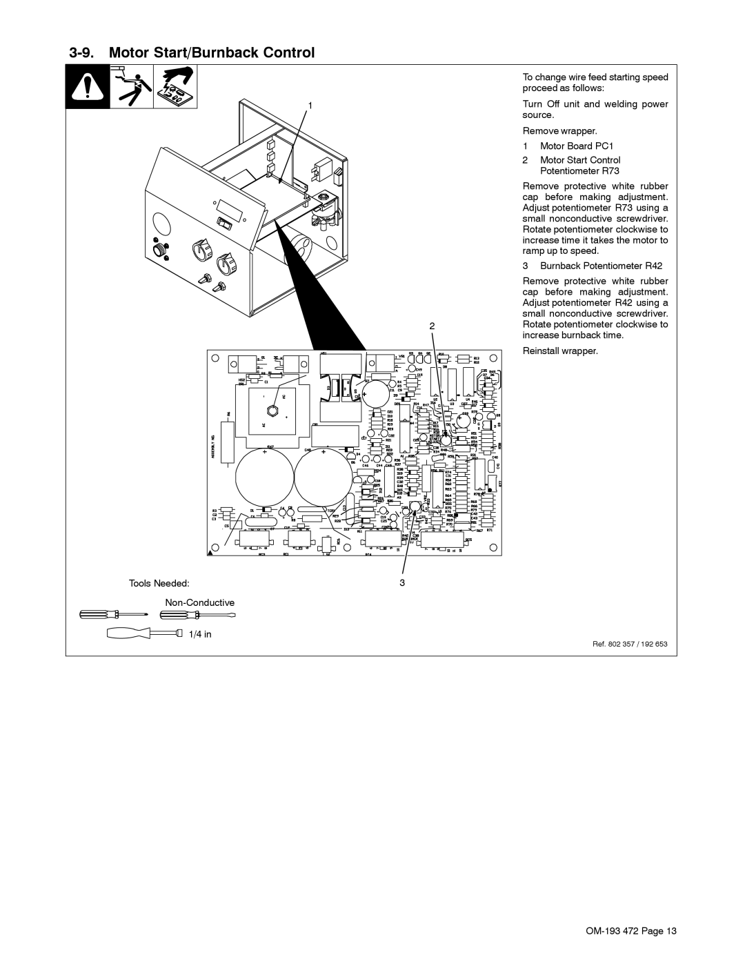 Miller Electric 22A, 24A manual Motor Start/Burnback Control 