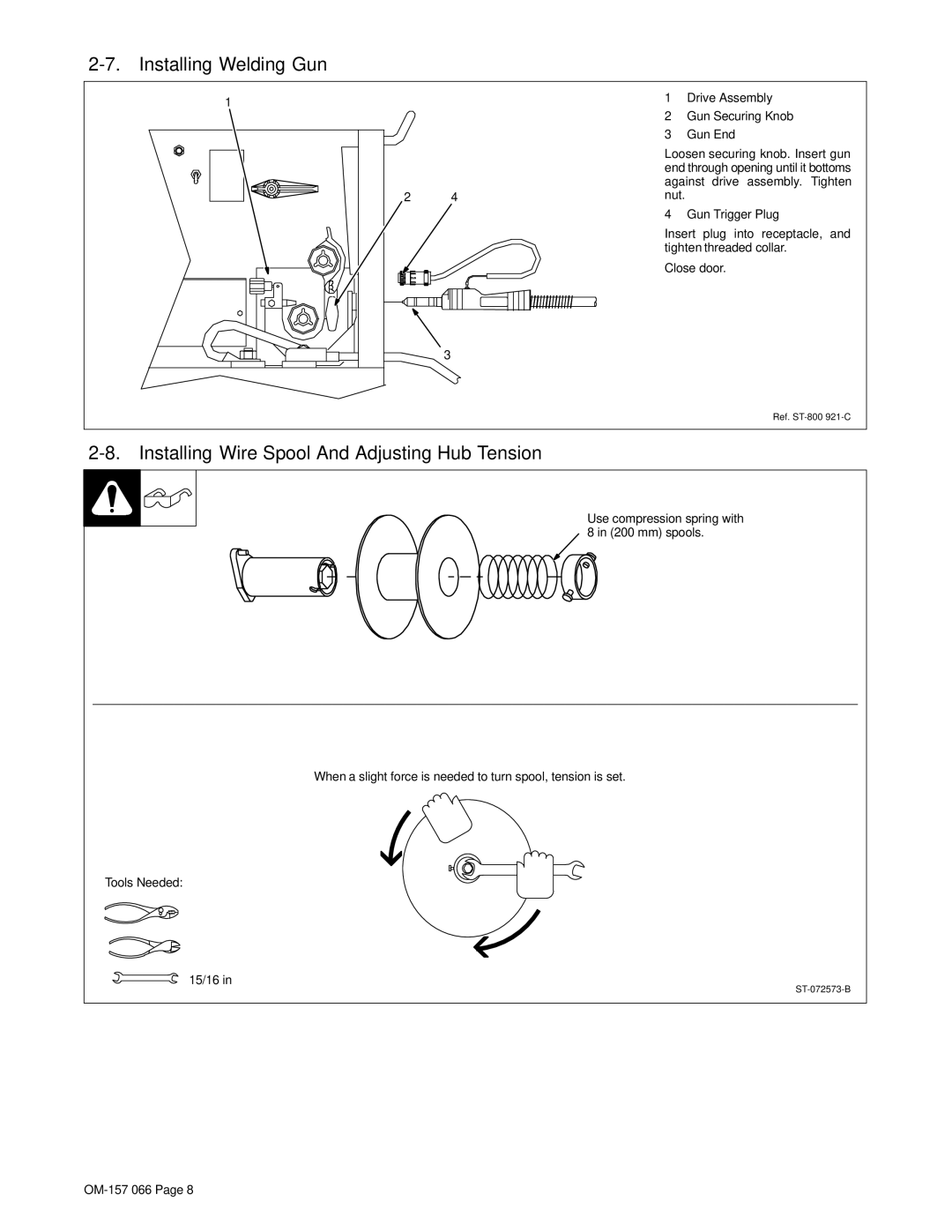 Miller Electric 255 warranty Ref. ST-800 921-C 