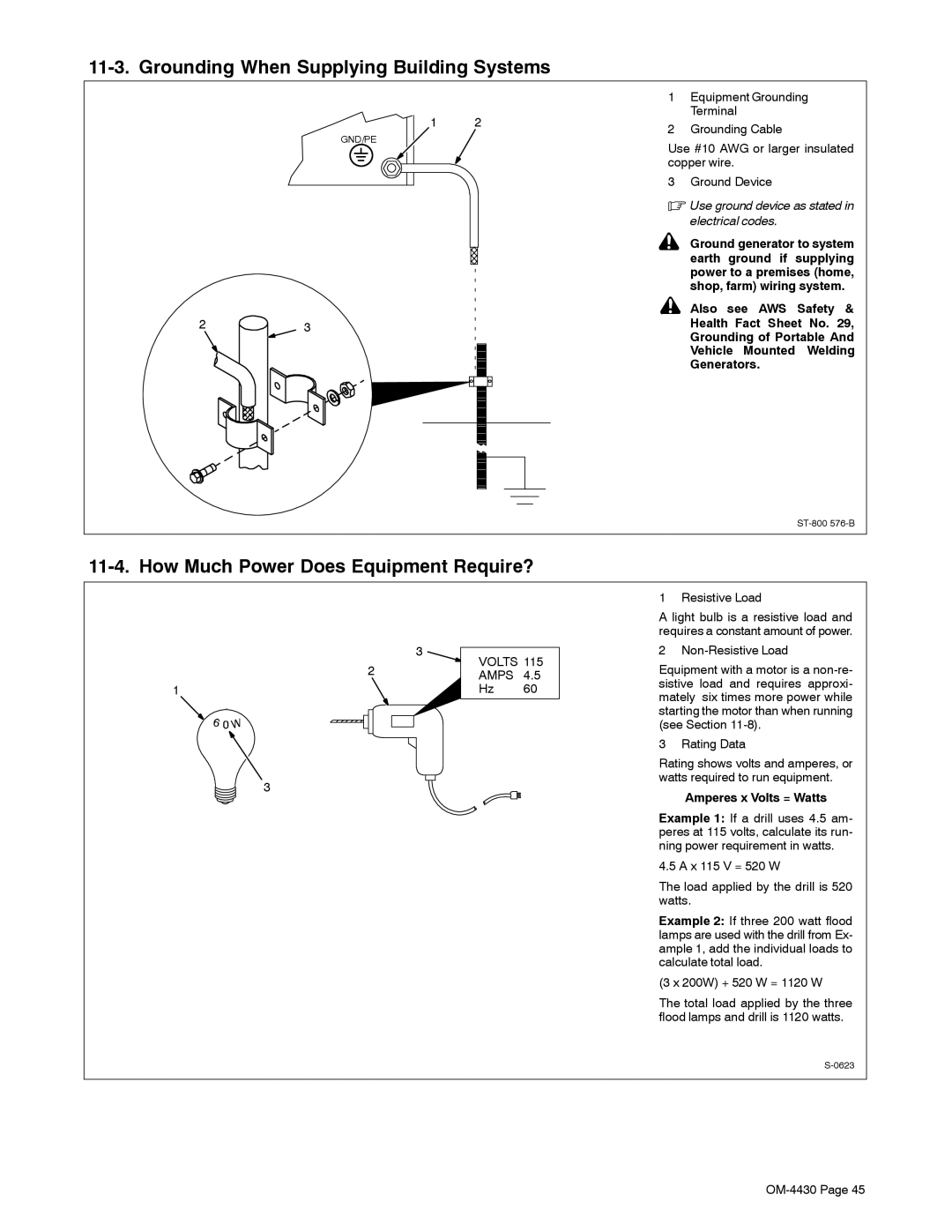 Miller Electric 280 NT manual Grounding When Supplying Building Systems, How Much Power Does Equipment Require? 