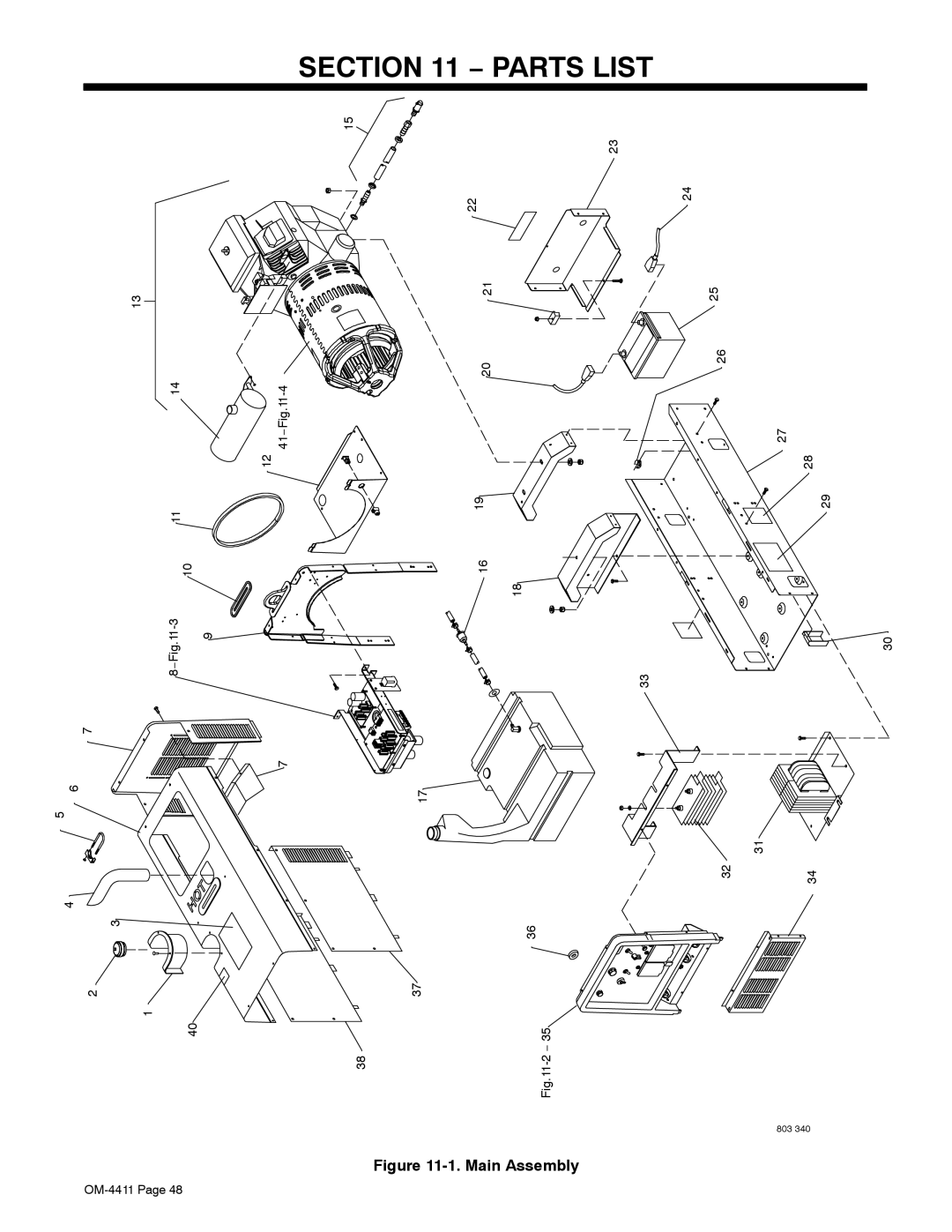 Miller Electric 301 G manual Main Assembly, 3 41− -4 