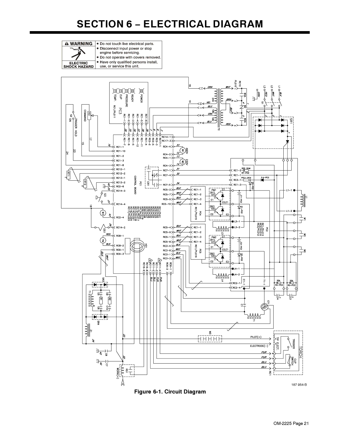 Miller Electric ICE-80CX, 3080 manual Electrical Diagram, Circuit Diagram 