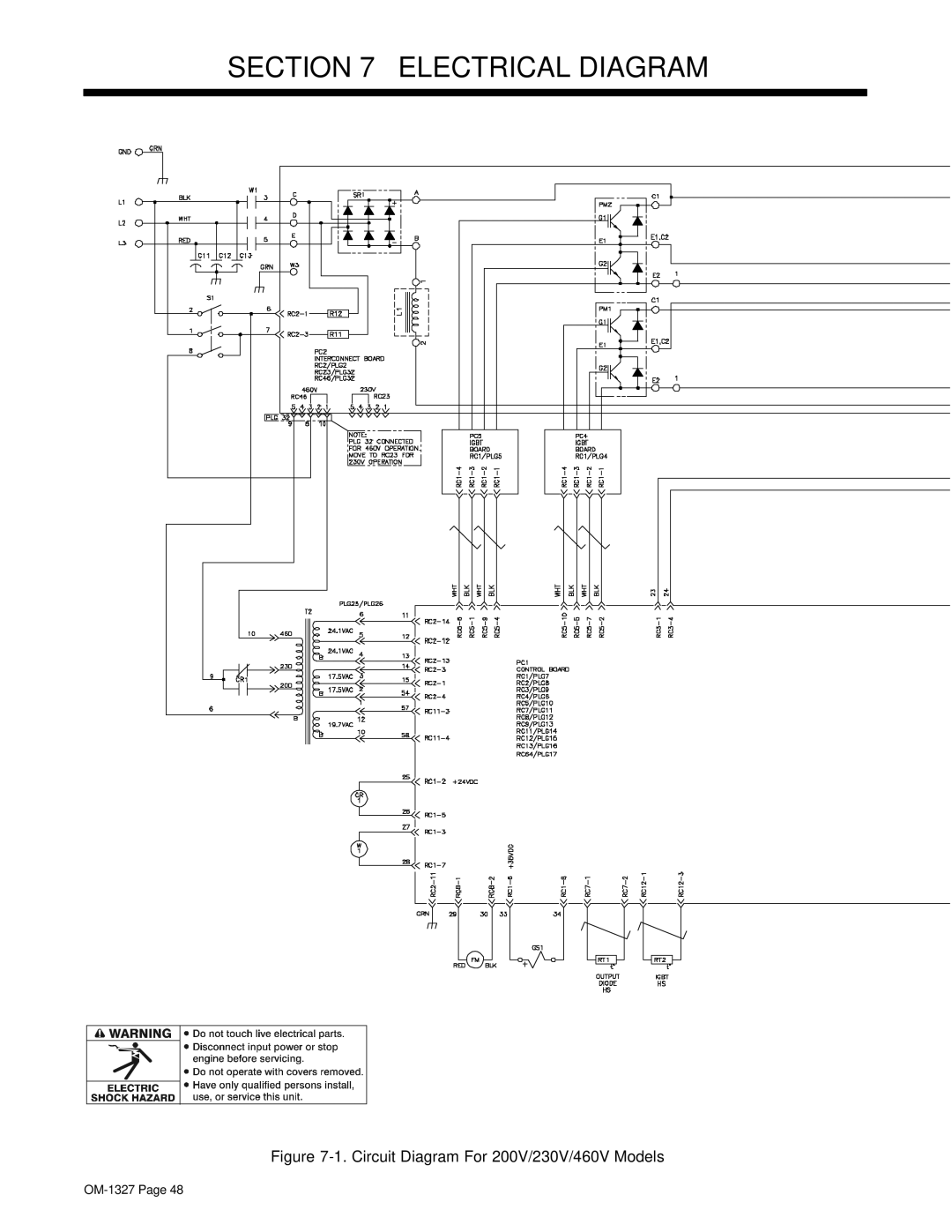 Miller Electric 350, 350P, Millermatic 350 manual Electrical Diagram 