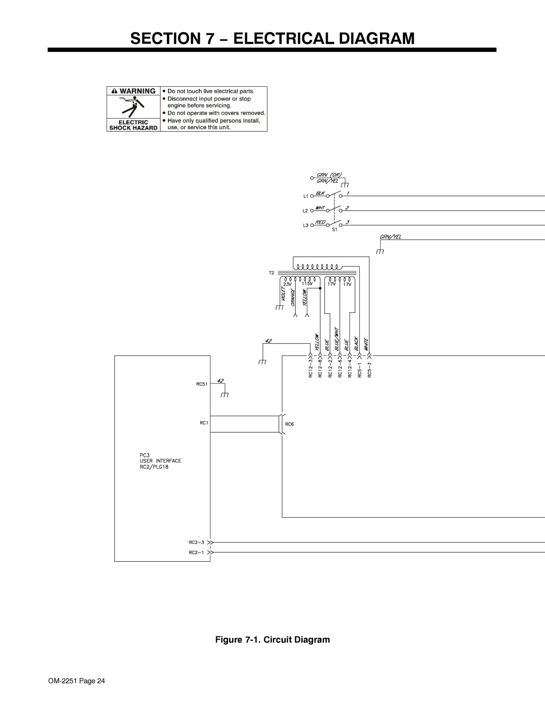 Miller Electric 350 VS manual Electrical Diagram, Circuit Diagram 