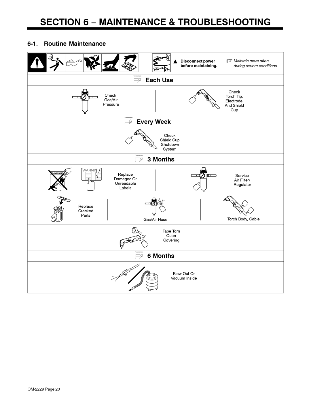 Miller Electric 375, ICE-27C manual Maintenance & Troubleshooting 