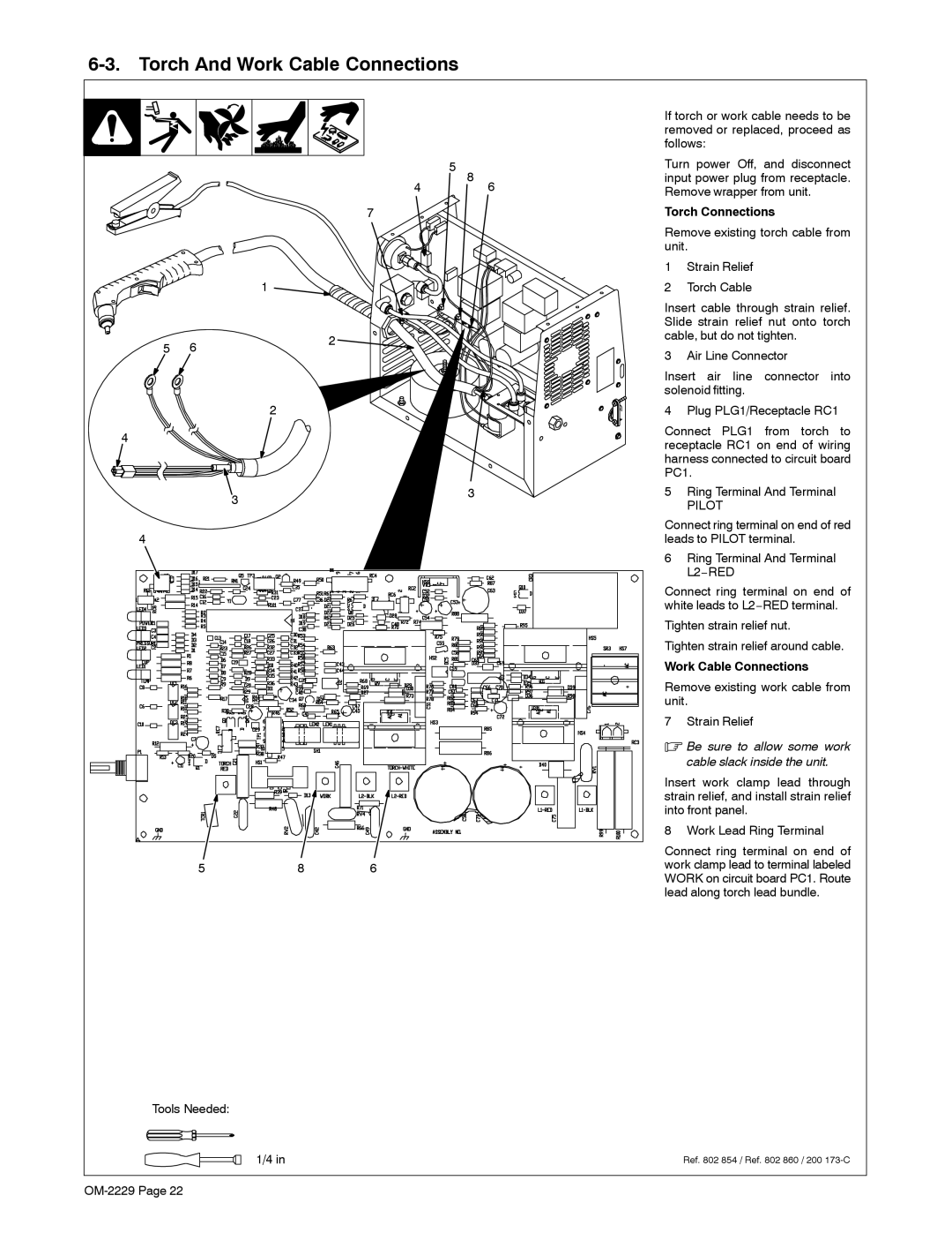 Miller Electric 375, ICE-27C manual Torch And Work Cable Connections, Torch Connections 