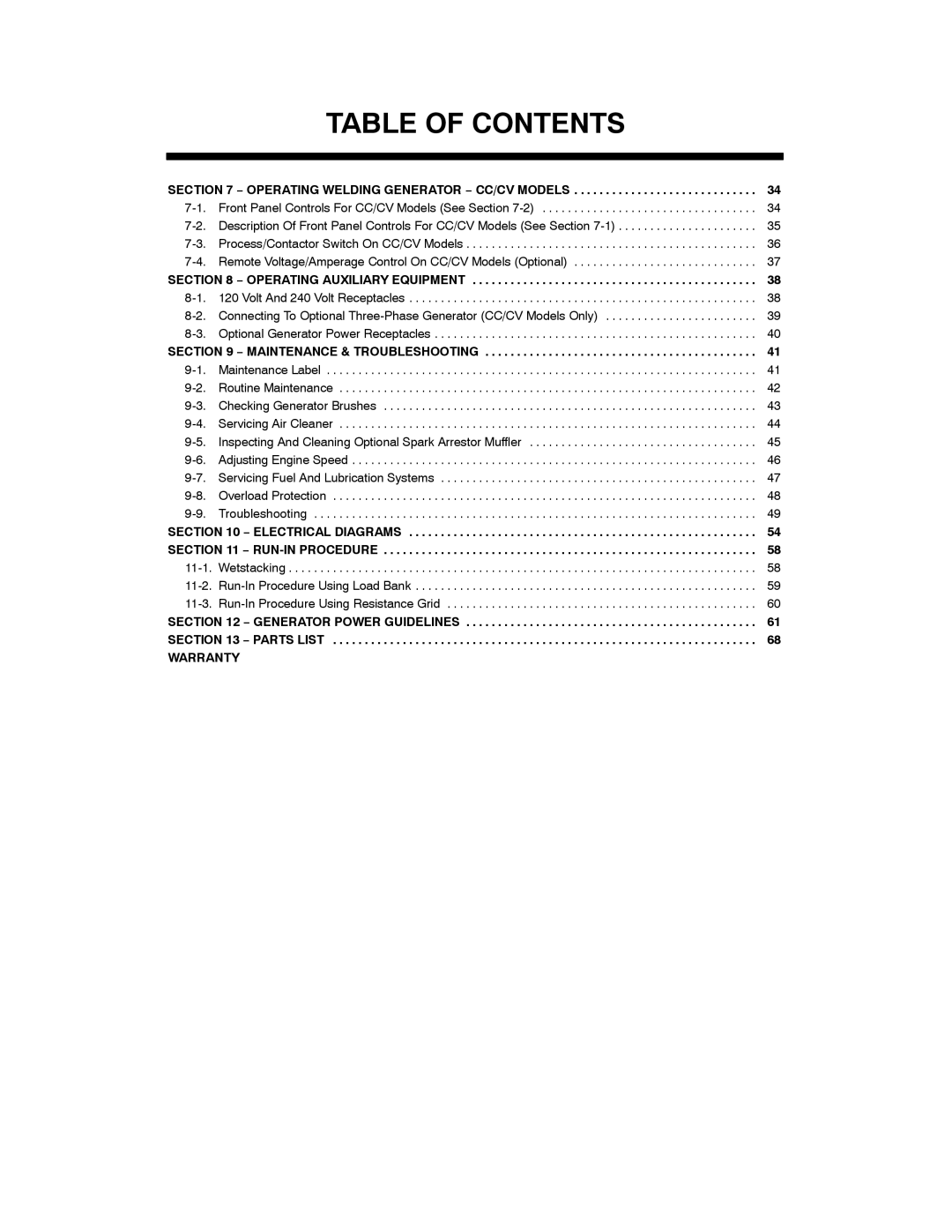 Miller Electric 400P, 500 X manual Maintenance & Troubleshooting 