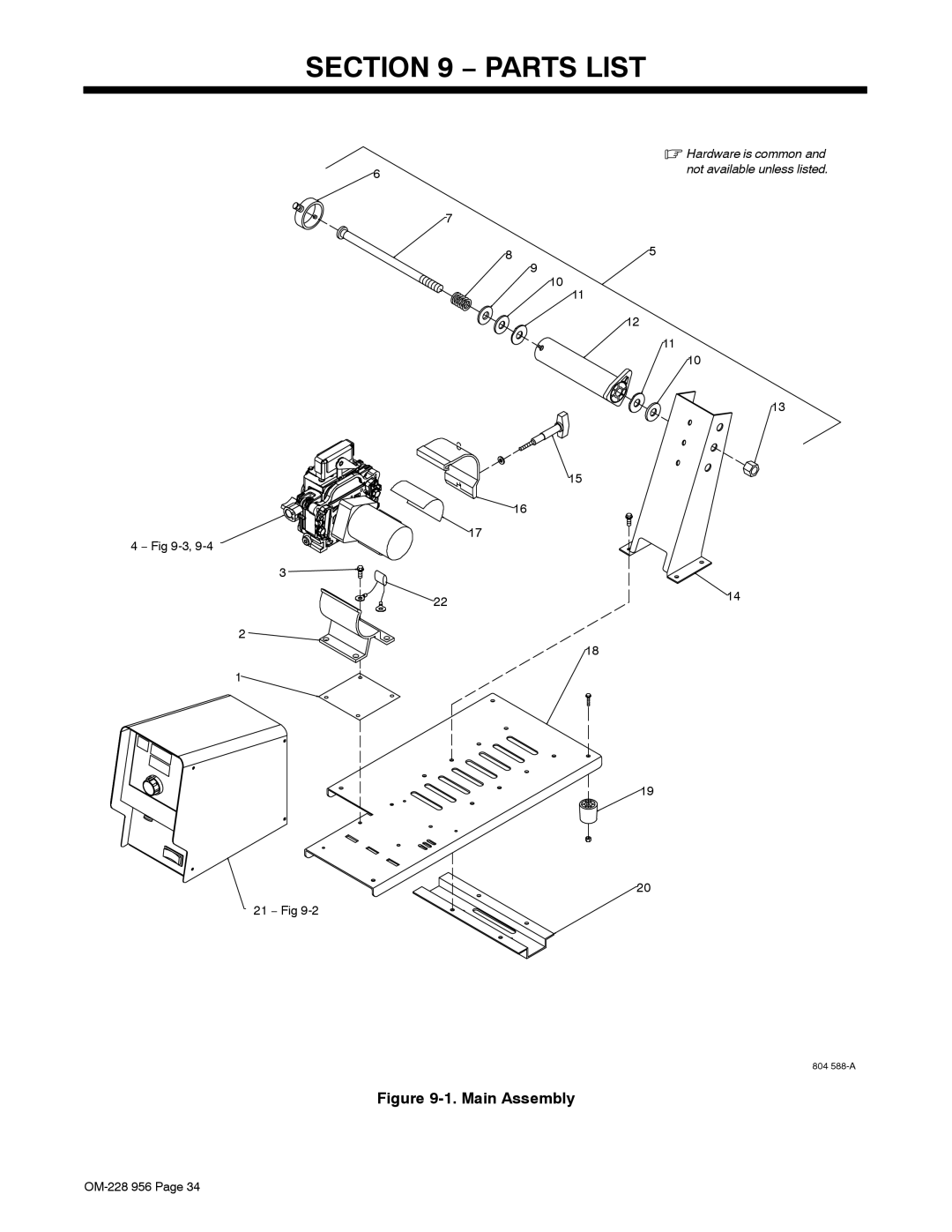 Miller Electric 75 manual Parts List, 3 21 − Fig 