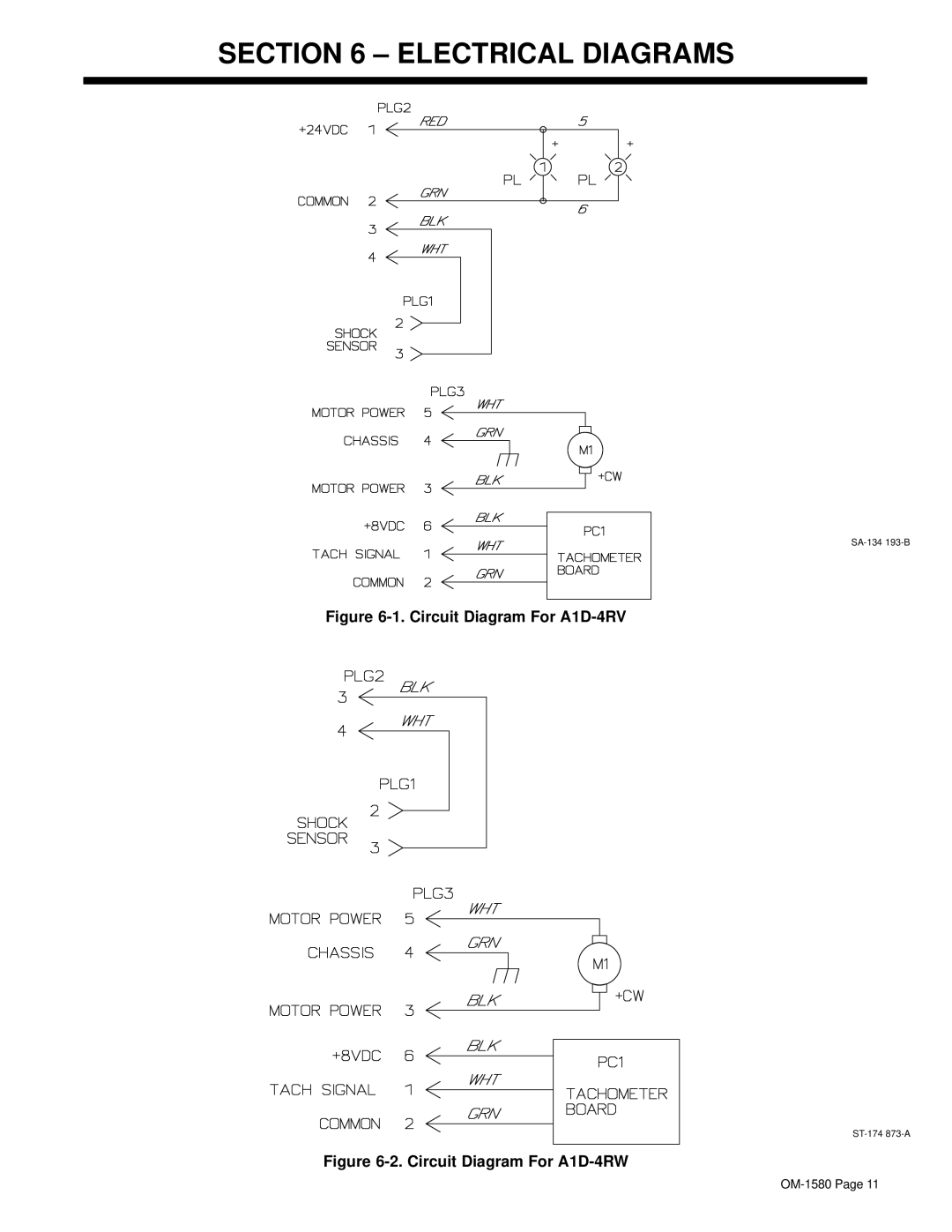 Miller Electric A1D-4RW manual Electrical Diagrams, Circuit Diagram For A1D-4RV 