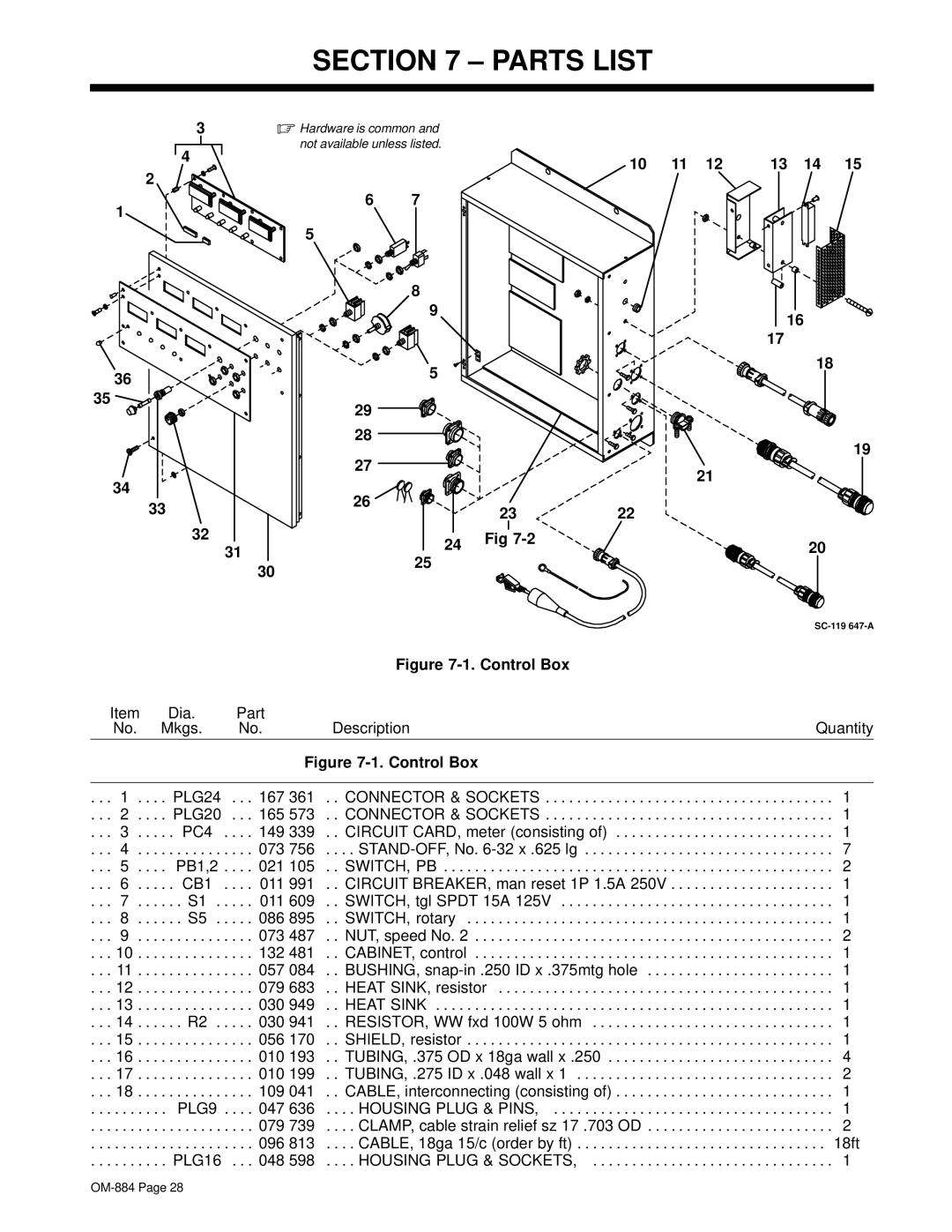 Miller Electric A.B.B. Robot Interface Gas Control Hub And Spindle manual Parts List, 3326 