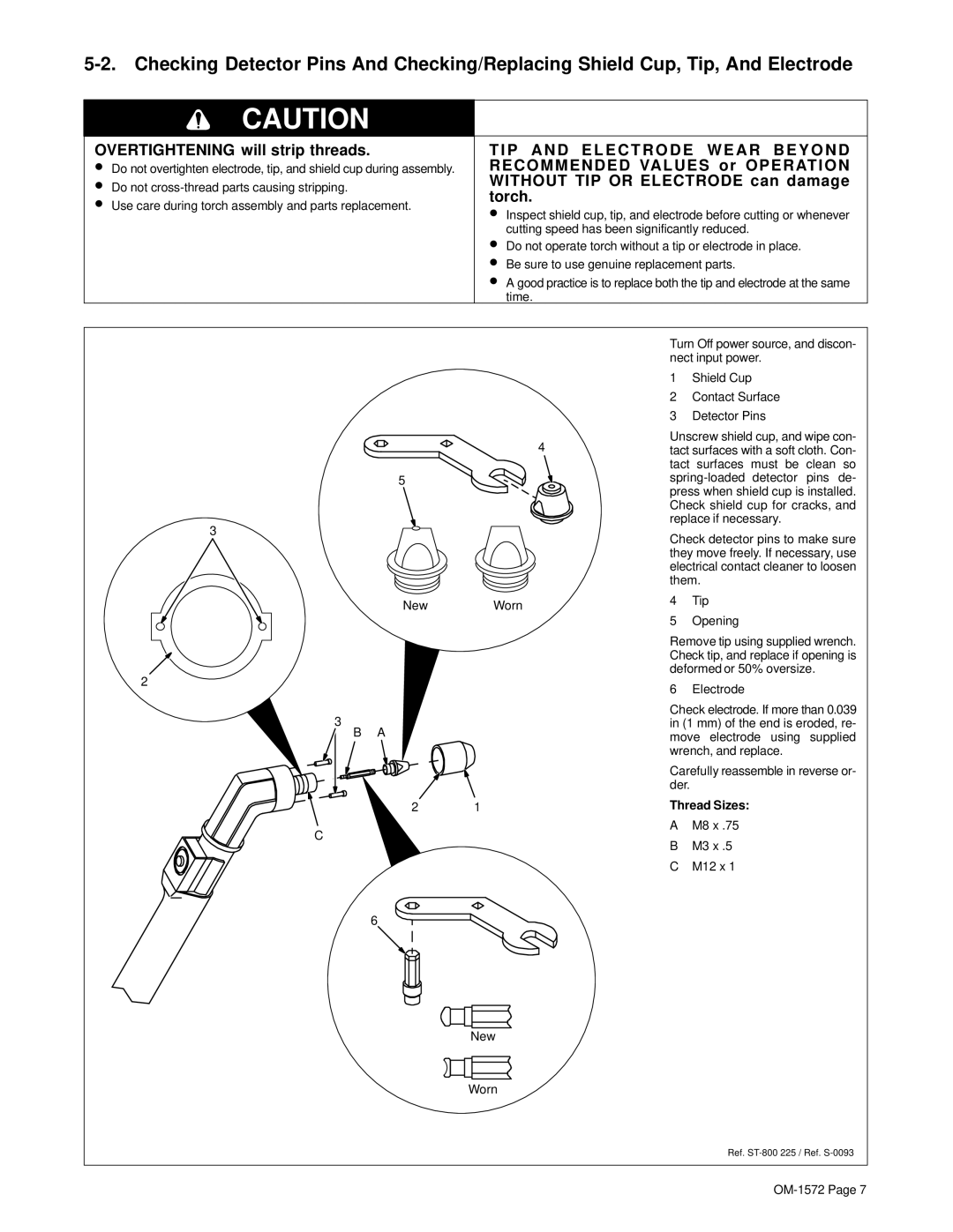 Miller Electric APT-1000 manual Overtightening will strip threads, Reco Mmended VAL UES or Operat IO N 