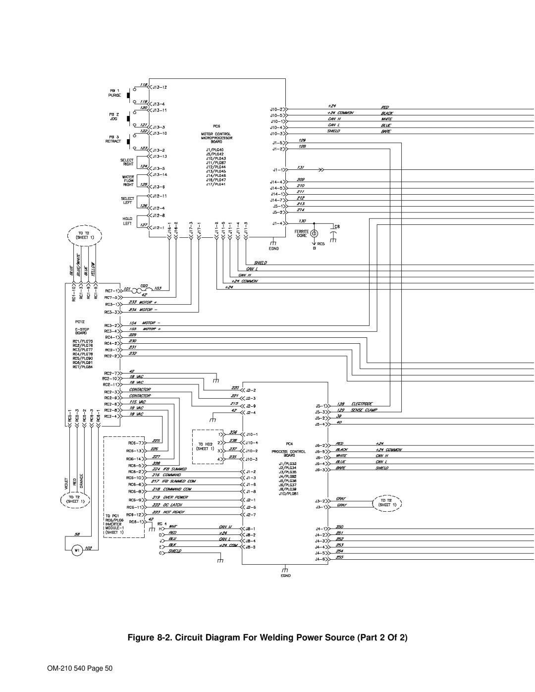 Miller Electric Auto-Axcess 450 manual Circuit Diagram For Welding Power Source Part 2 