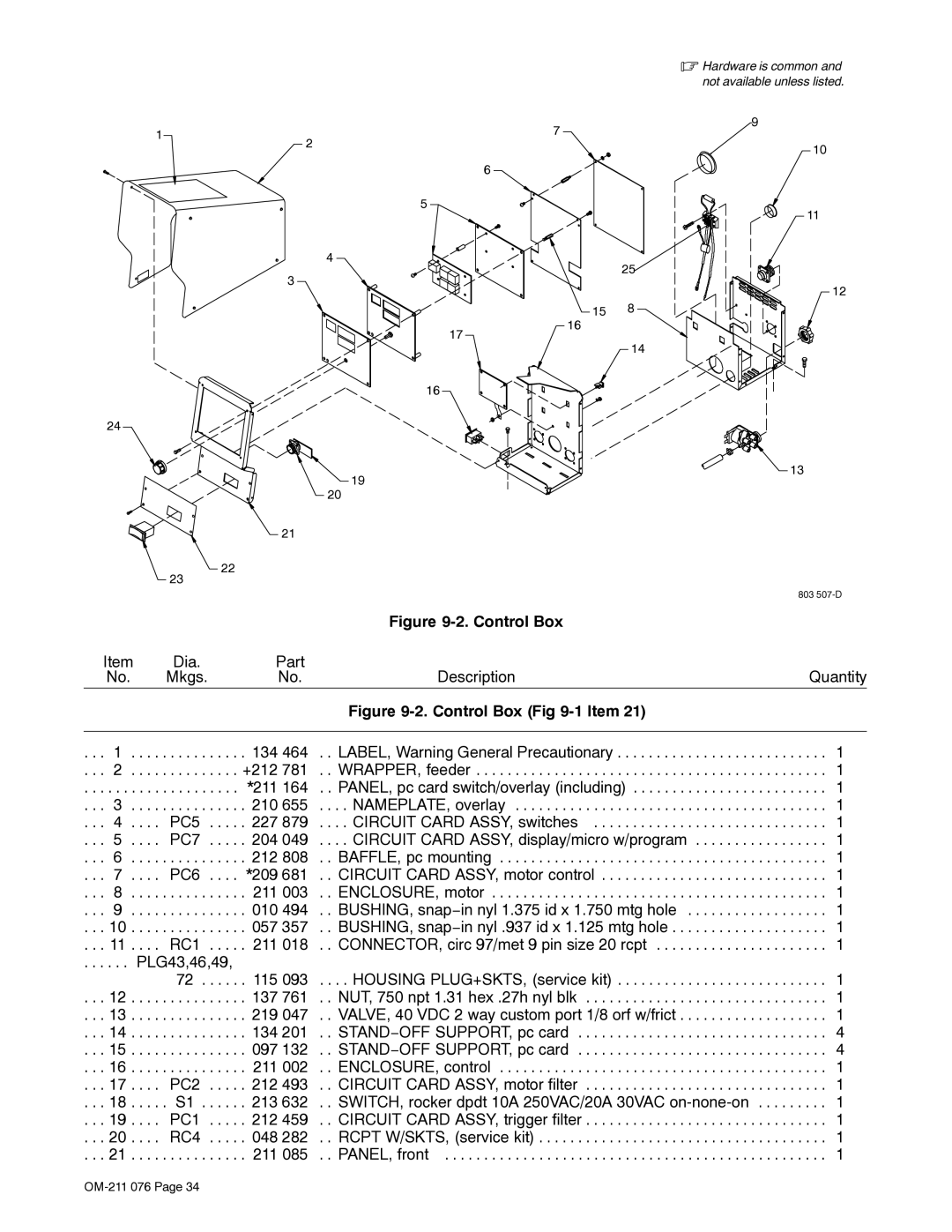 Miller Electric Axcess manual Control Box 