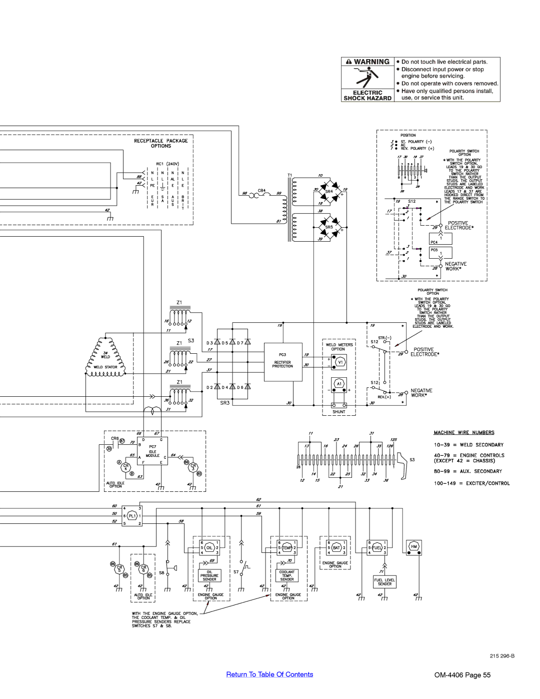 Miller Electric Big 40 CAT manual 215 296-B 