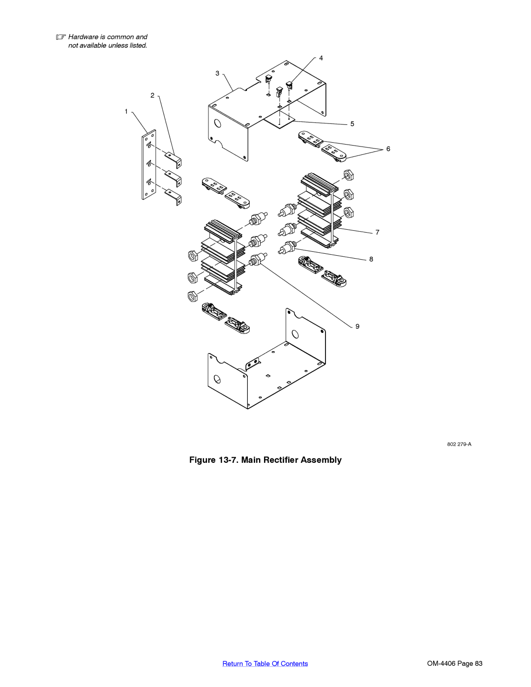 Miller Electric Big 40 CAT manual Main Rectifier Assembly 