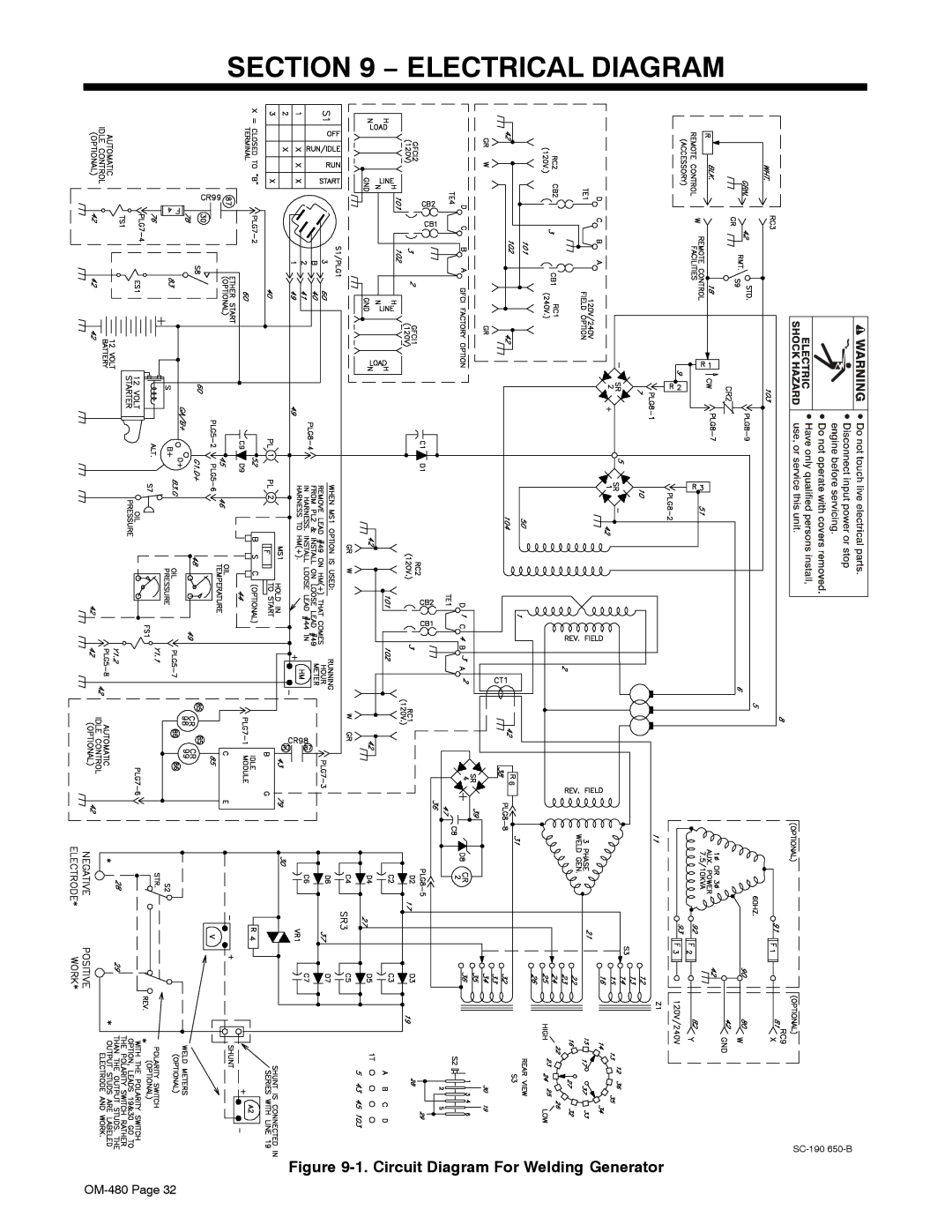 Miller Electric Big Blue 251D manual Electrical Diagram, Circuit Diagram For Welding Generator 