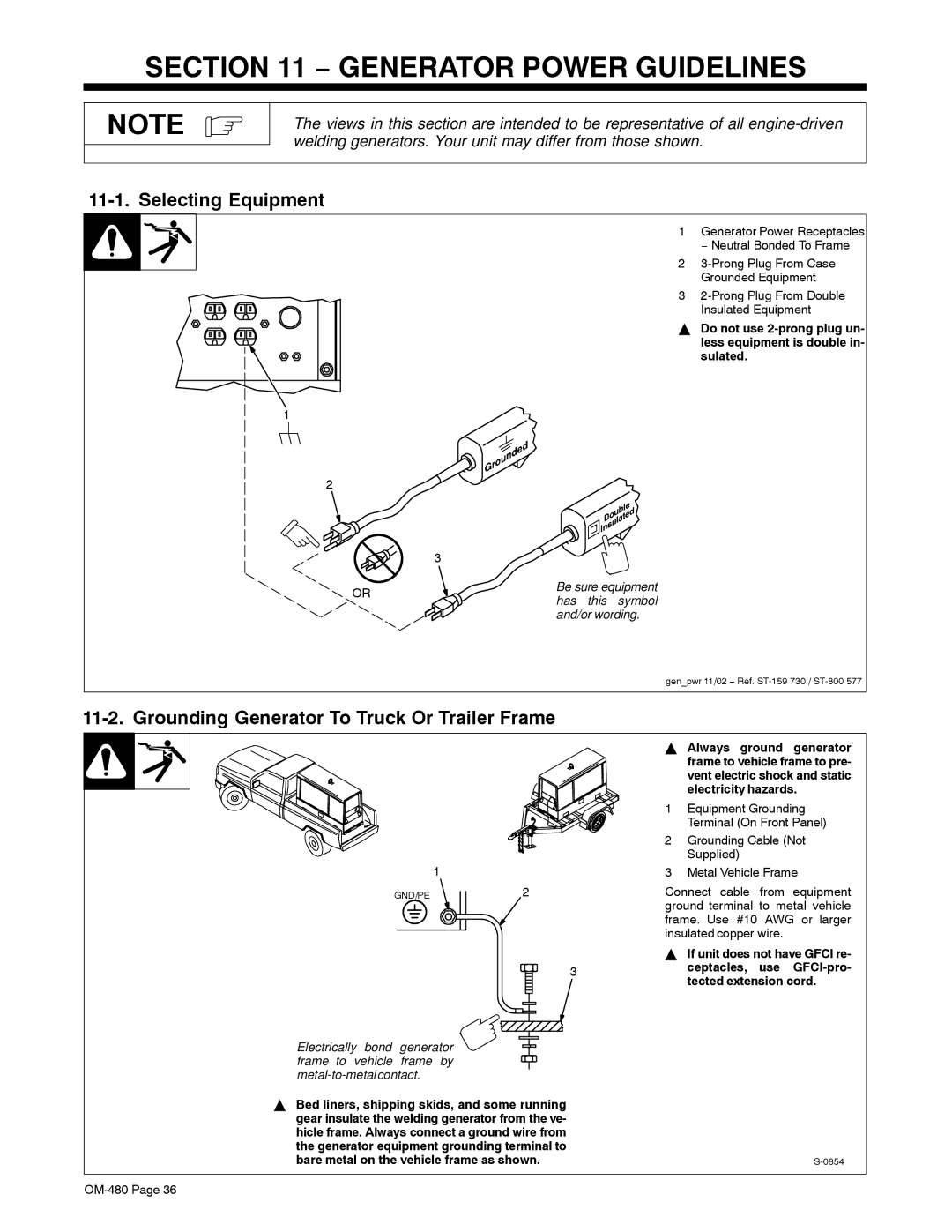 Miller Electric Big Blue 251D manual Generator Power Guidelines, Selecting Equipment 