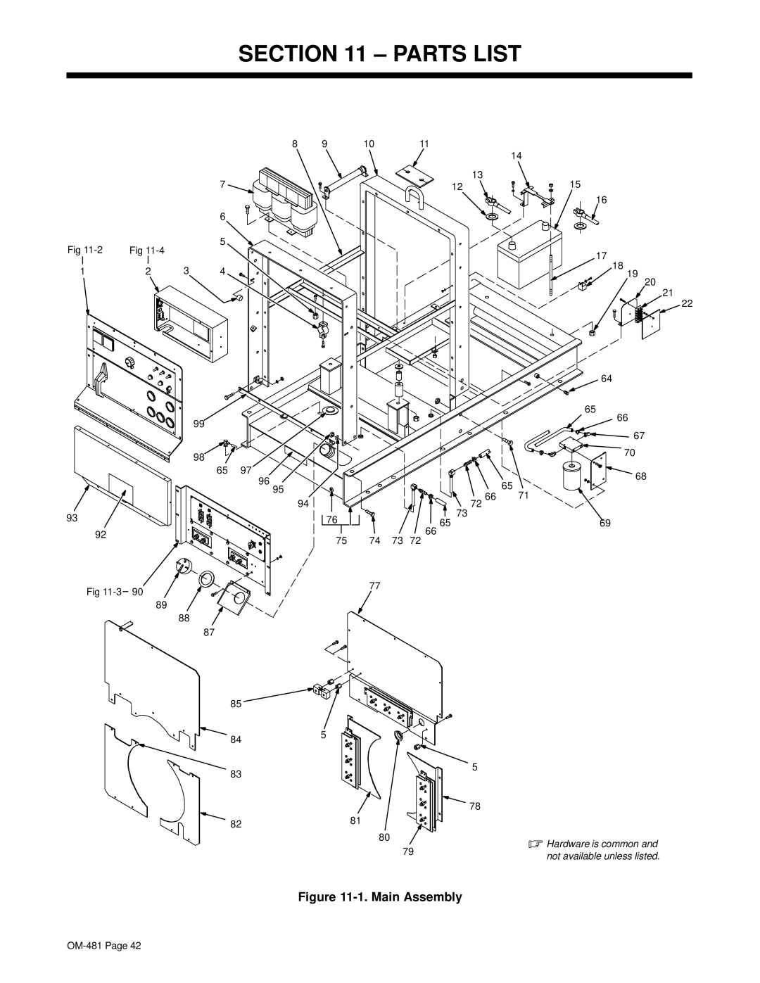 Miller Electric Big Blue 600D manual Parts List, 66 71 74 73 