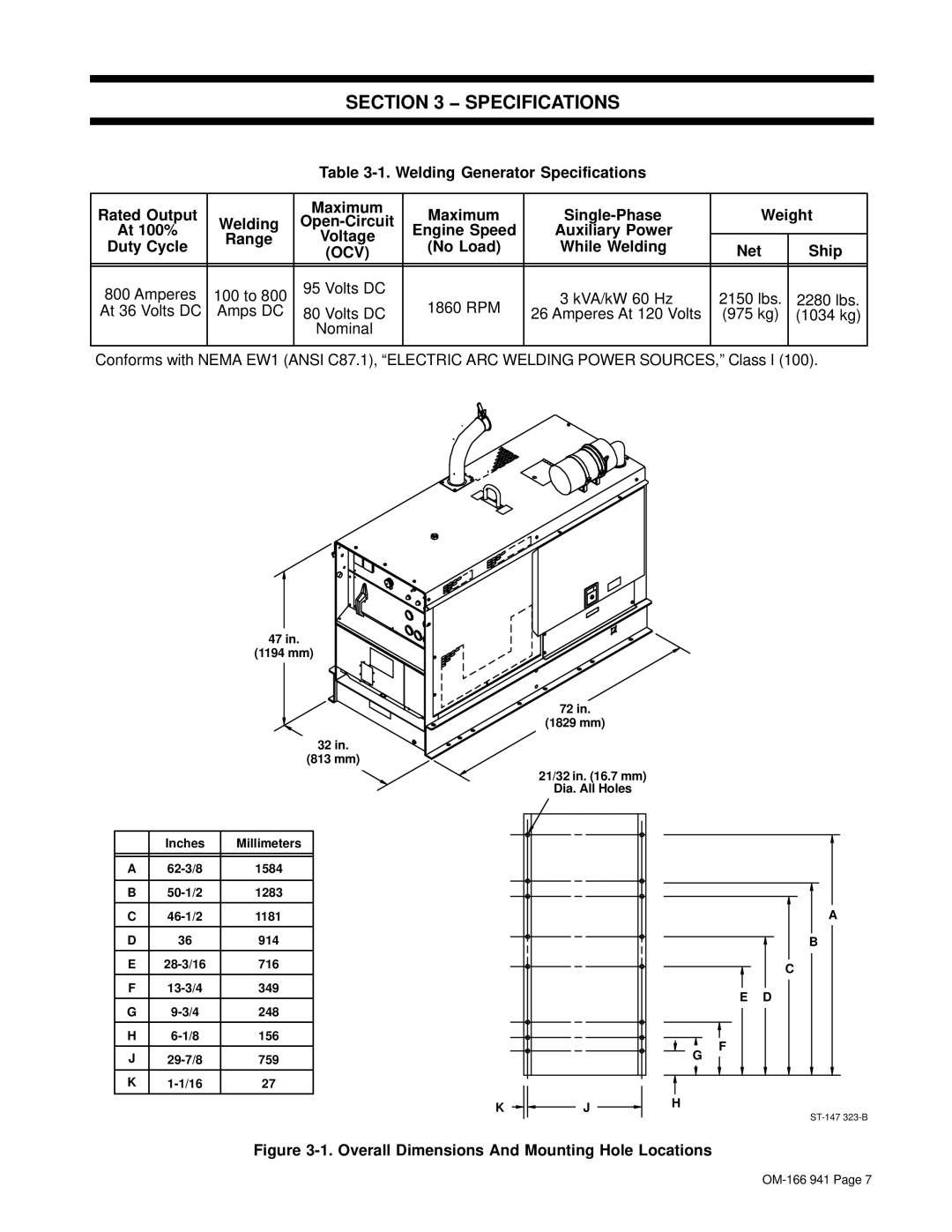 Miller Electric CBI 801D manual Specifications, Ocv 