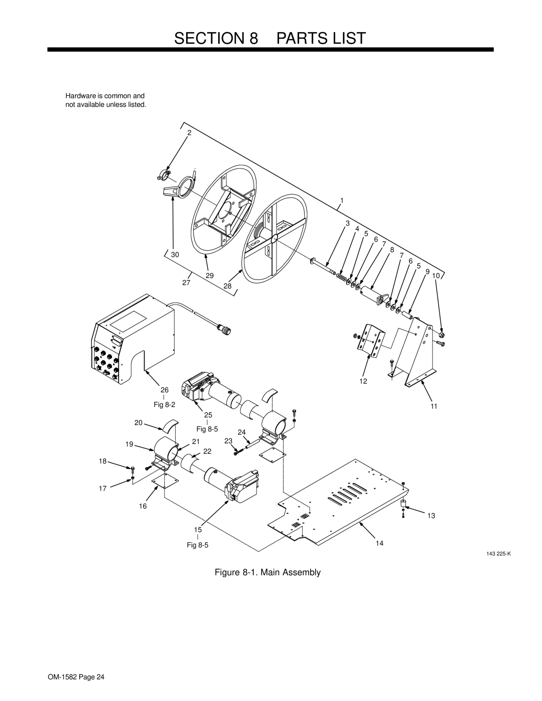 Miller Electric D-64 manual Parts List, Main Assembly 