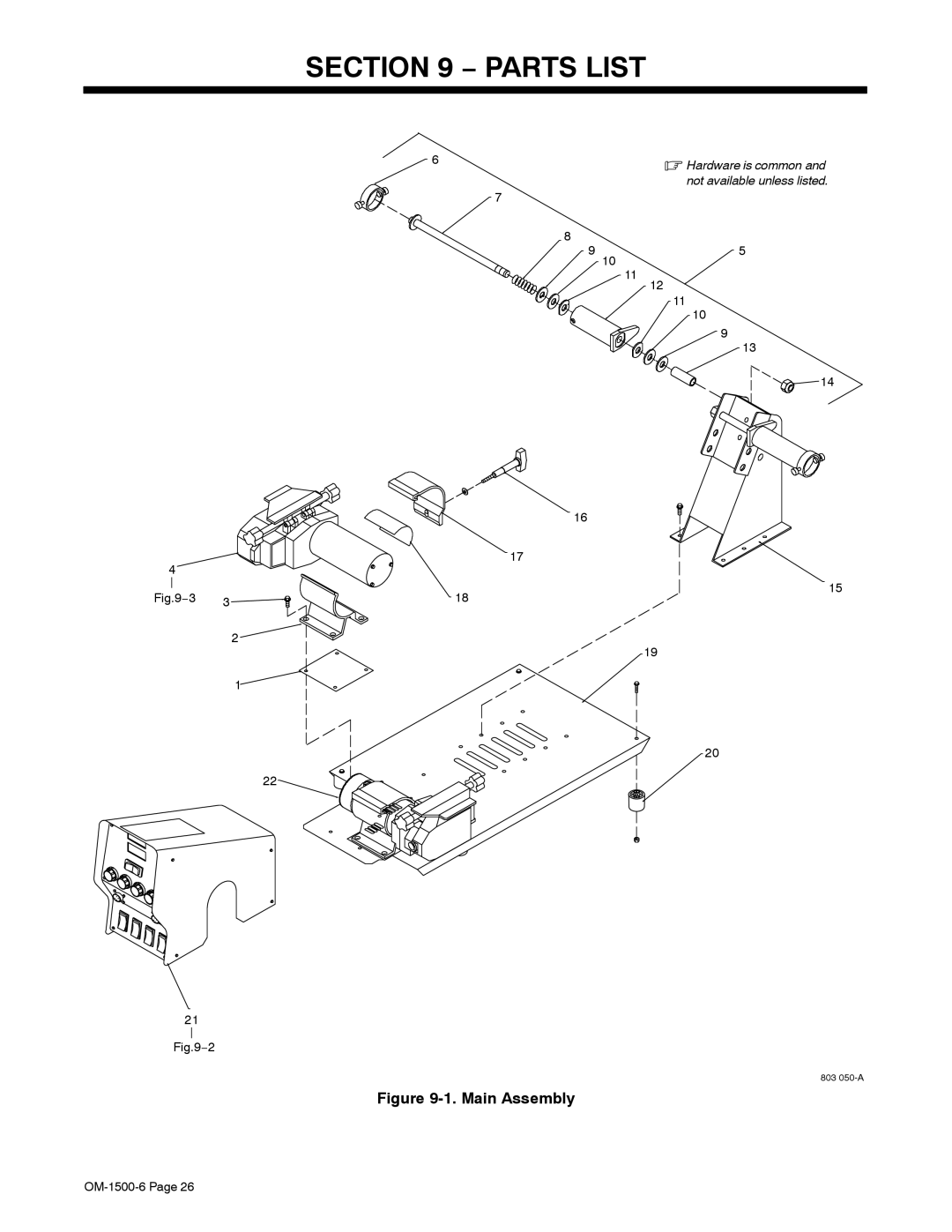 Miller Electric D-74D manual Main Assembly, 21 −2 